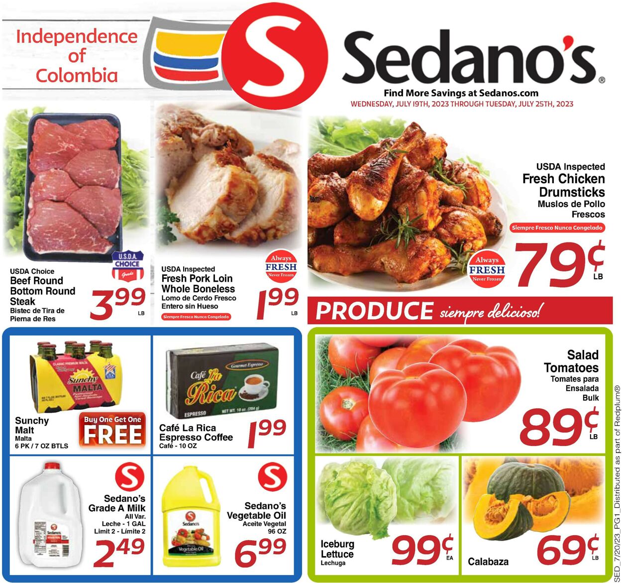 Catalogue Sedano's from 07/19/2023