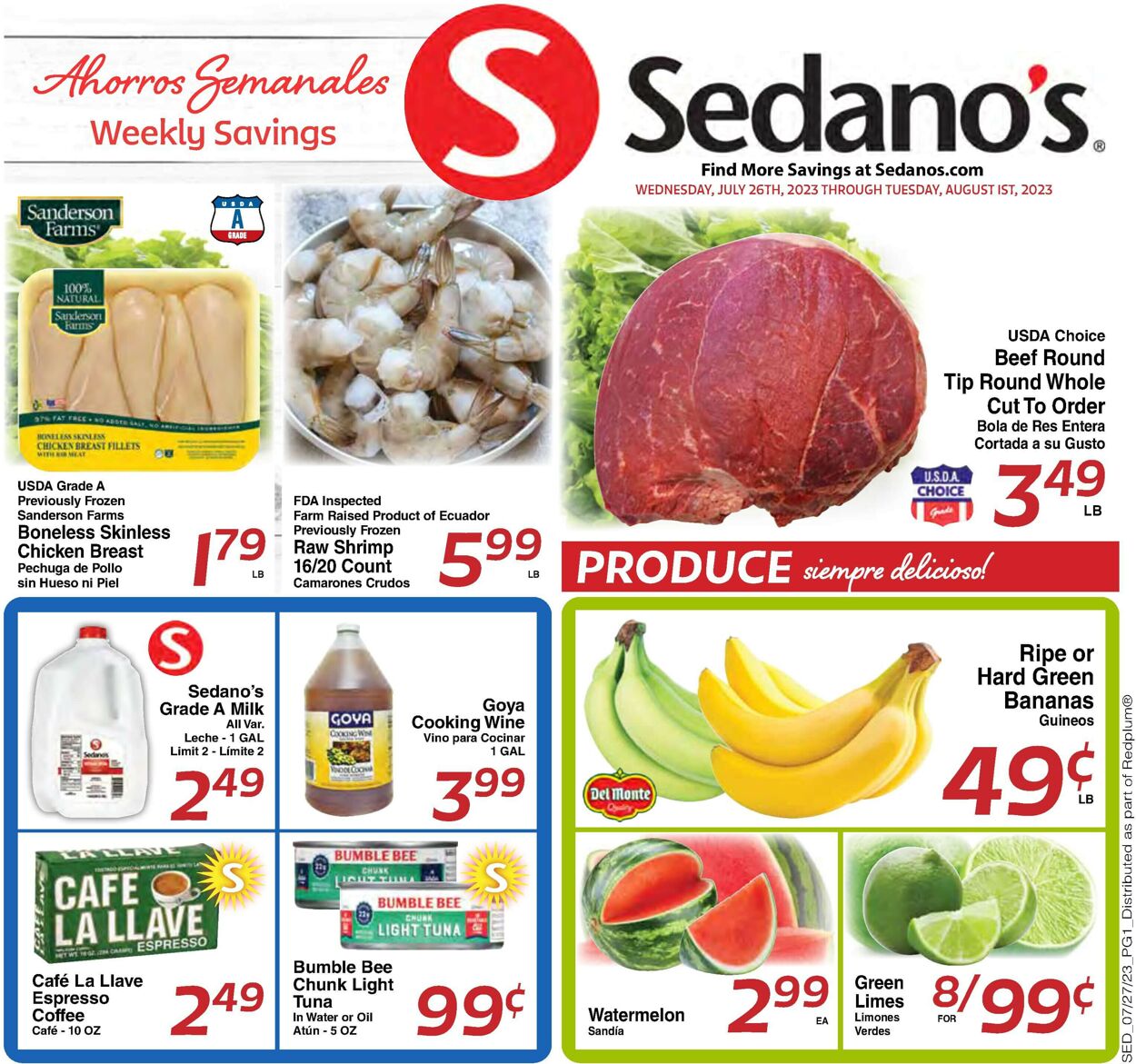 Catalogue Sedano's from 07/26/2023