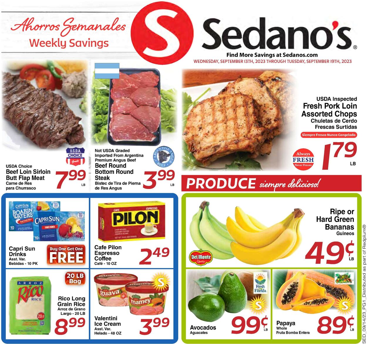 Catalogue Sedano's from 09/13/2023