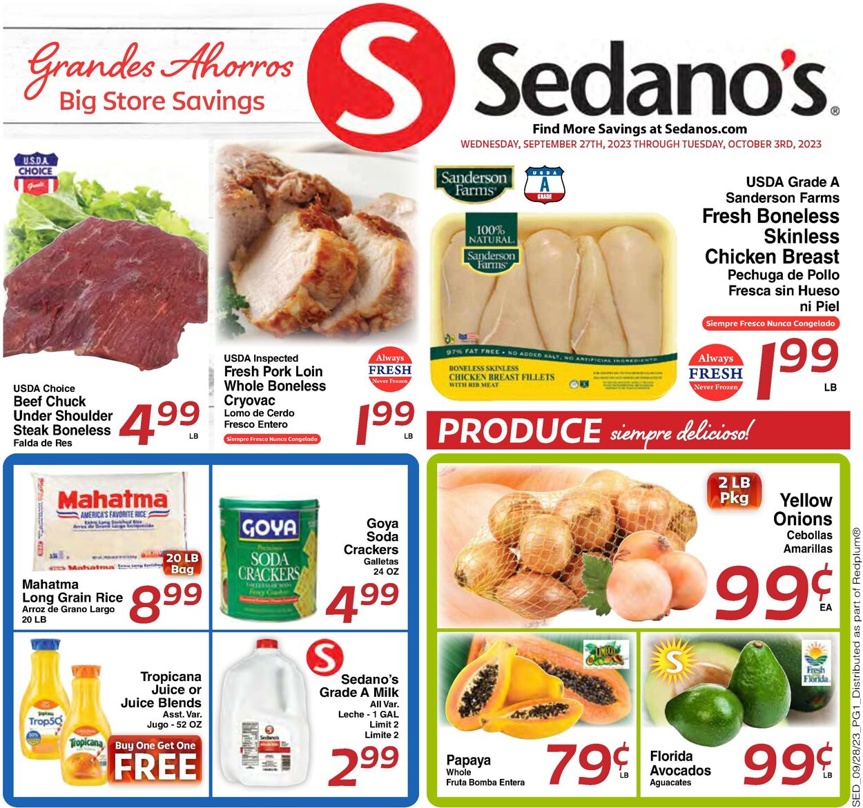 Catalogue Sedano's from 09/27/2023
