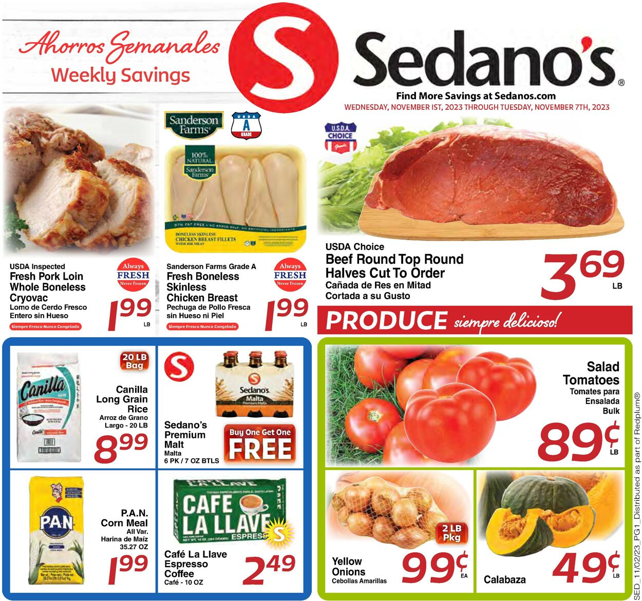 Catalogue Sedano's from 11/01/2023