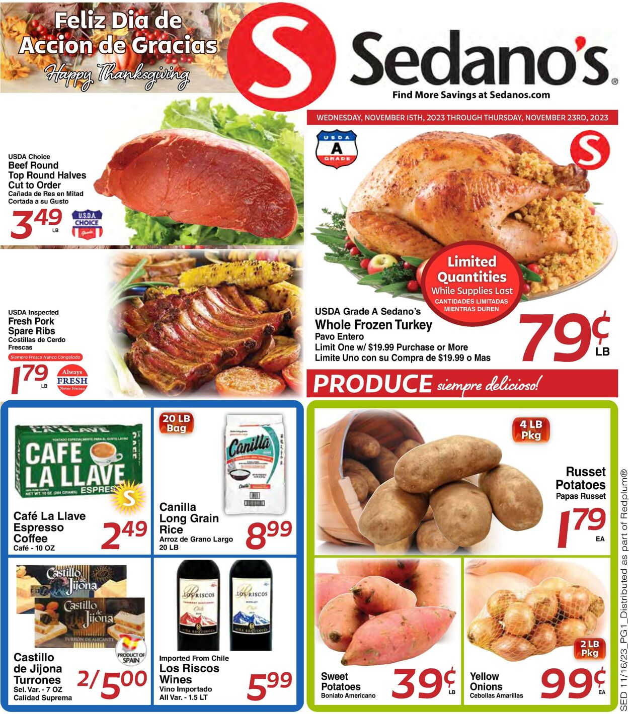 Catalogue Sedano's from 11/15/2023