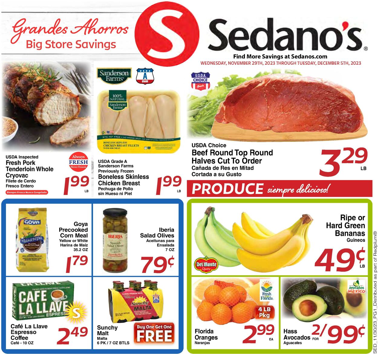 Catalogue Sedano's from 11/29/2023