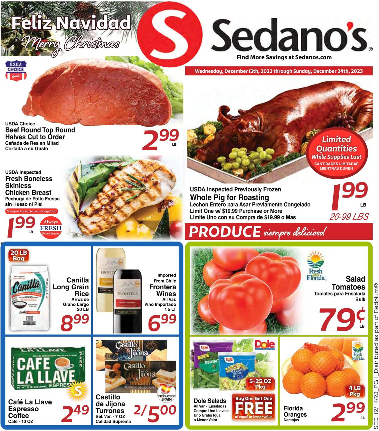 Catalogue Sedano's from 12/13/2023