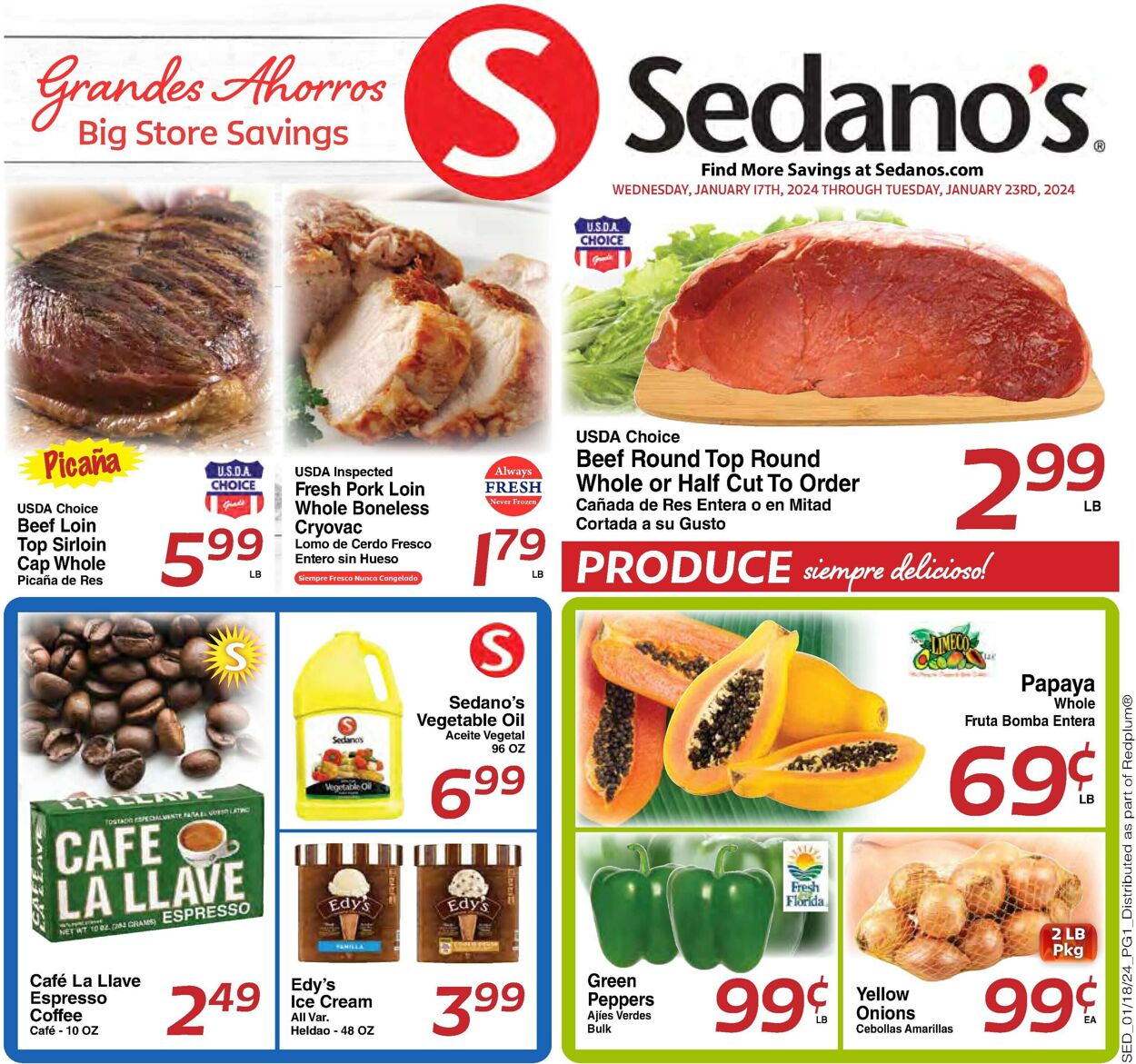 Catalogue Sedano's from 01/17/2024