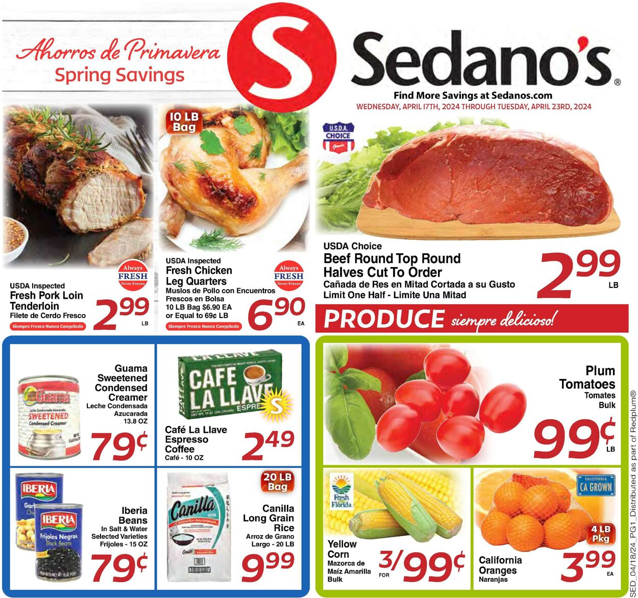 Catalogue Sedano's from 04/17/2024