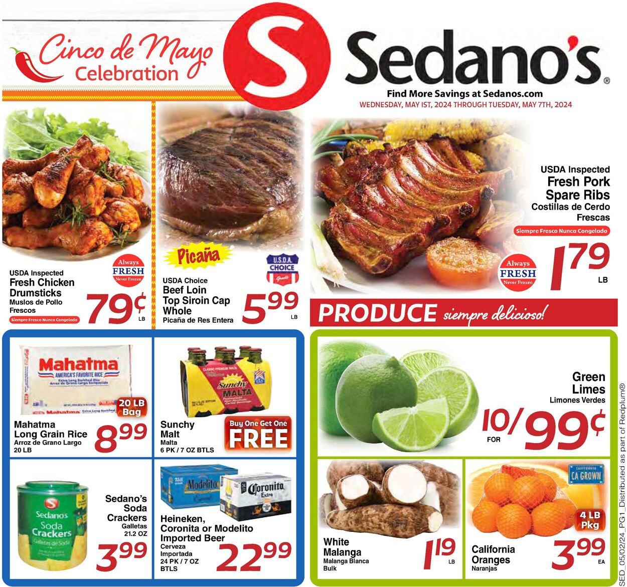 Catalogue Sedano's from 05/01/2024