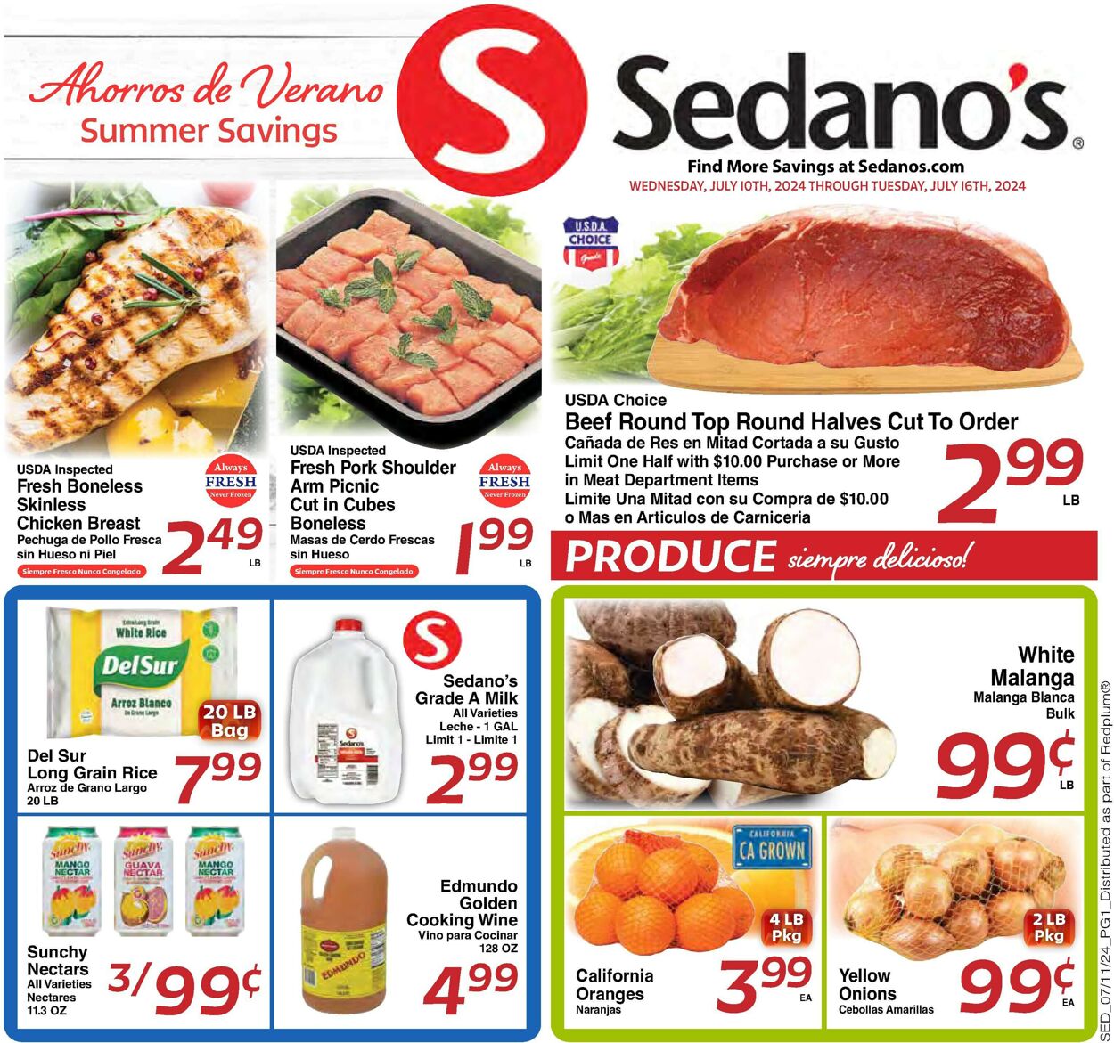 Catalogue Sedano's from 07/10/2024