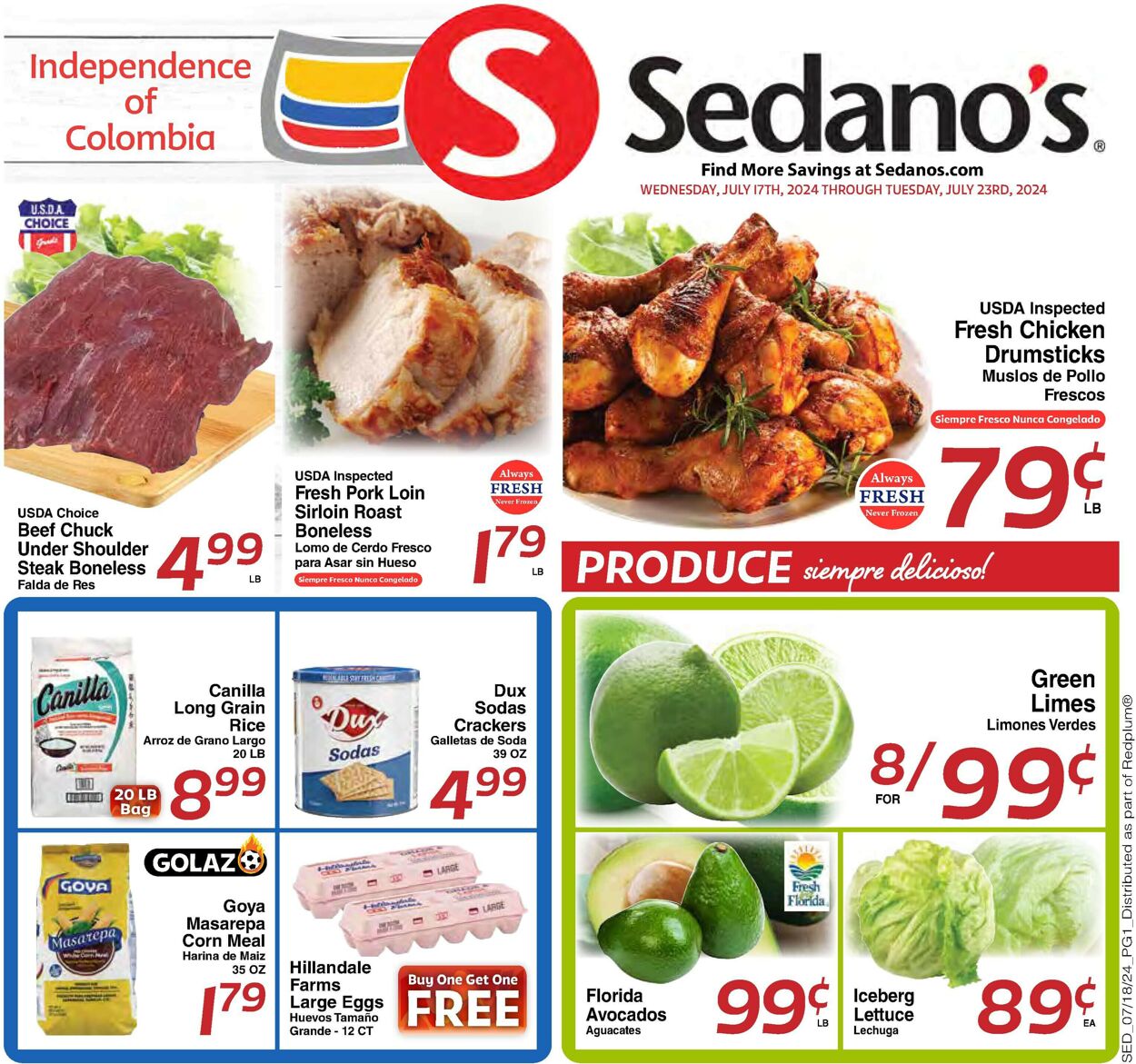 Catalogue Sedano's from 07/17/2024