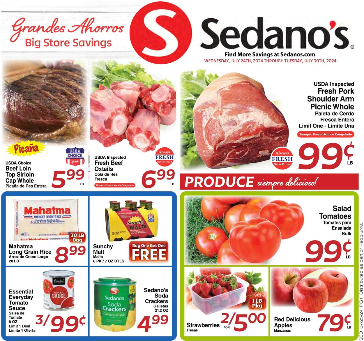 Catalogue Sedano's from 07/24/2024