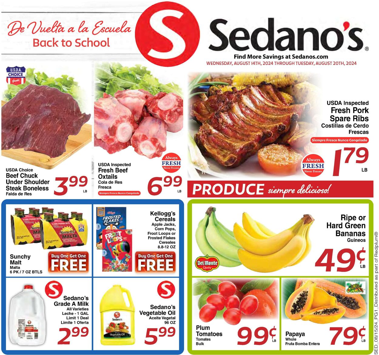 Catalogue Sedano's from 08/14/2024