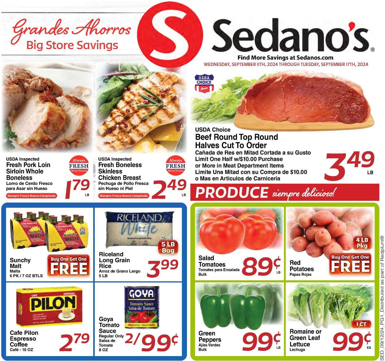 Catalogue Sedano's from 09/11/2024