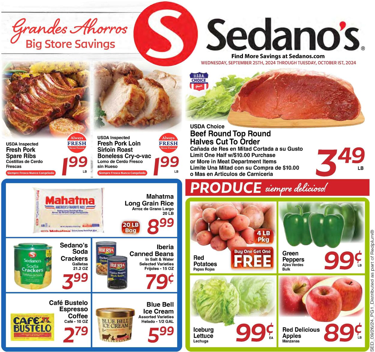 Catalogue Sedano's from 09/25/2024