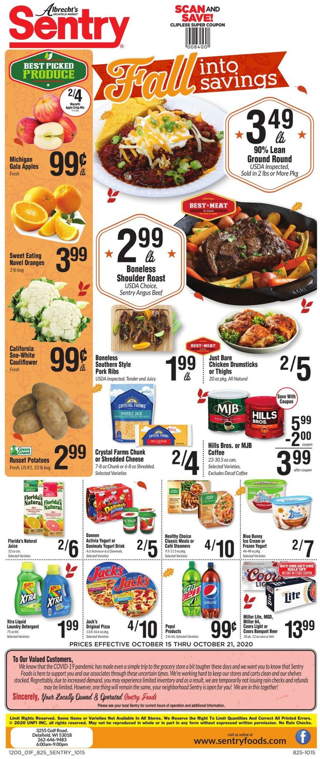 Sentry Current weekly ad 10/15 - 10/21/2020 [2] - frequent-ads.com