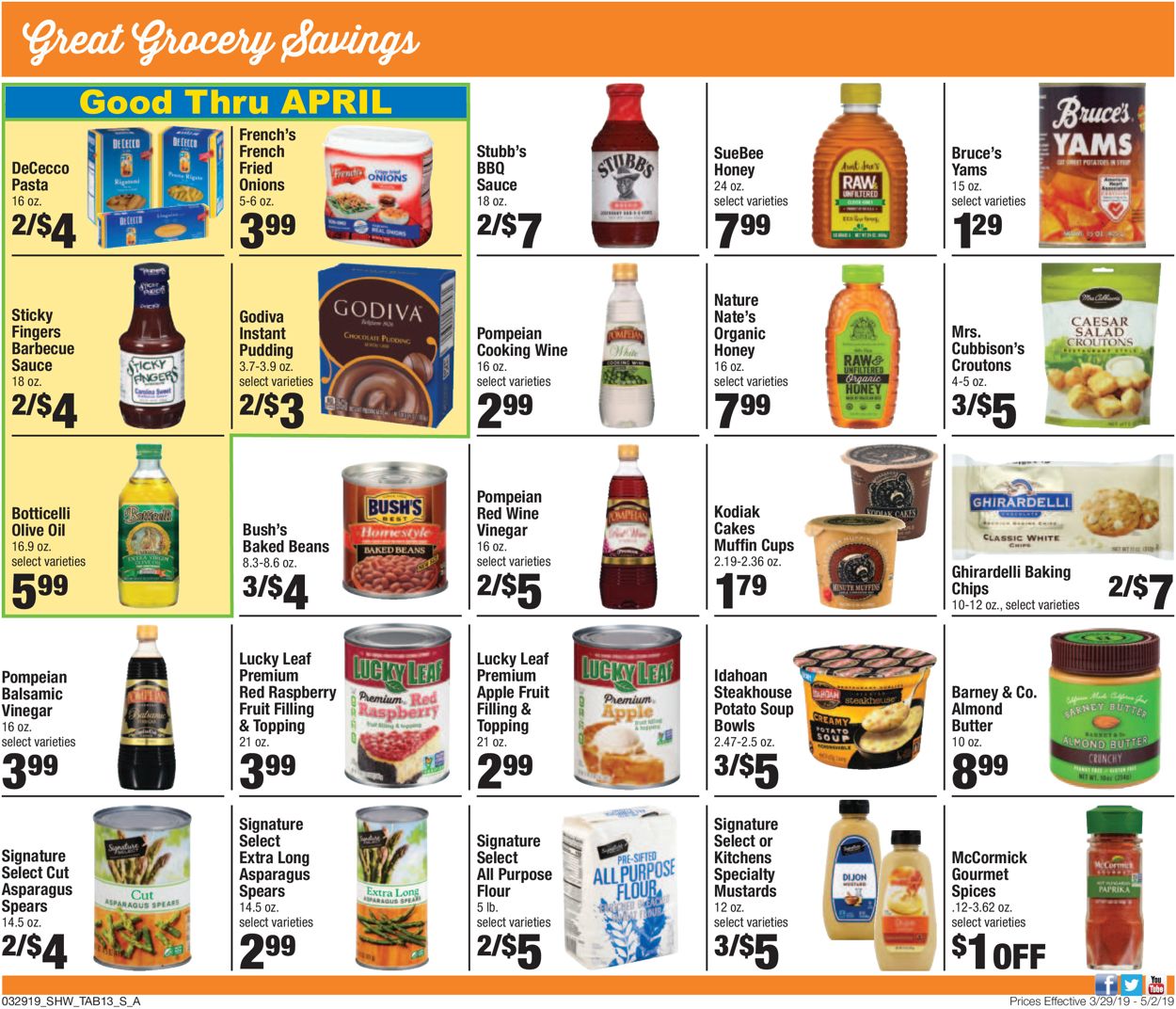 Catalogue Shaw’s from 03/29/2019