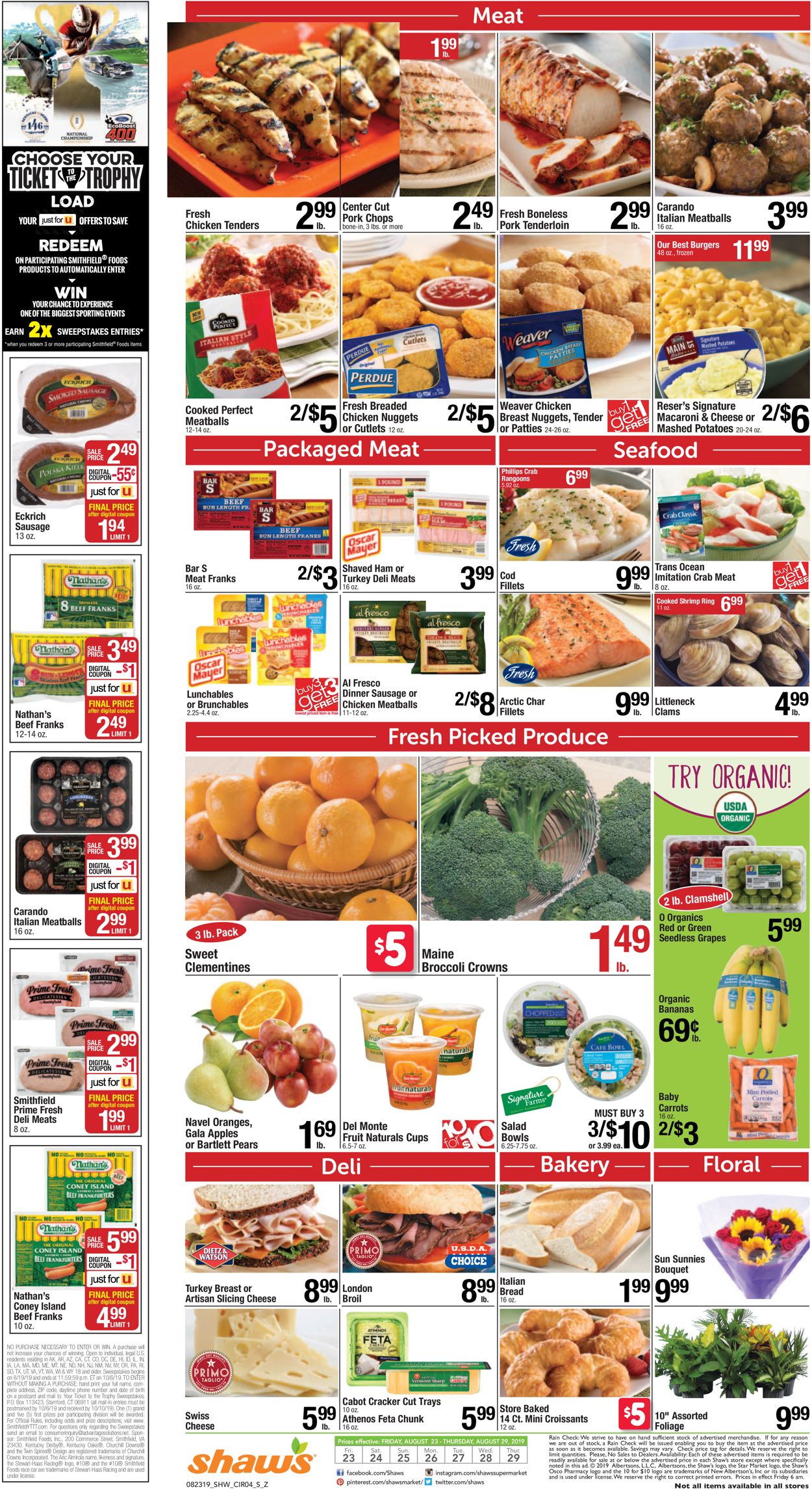 Catalogue Shaw’s from 08/23/2019
