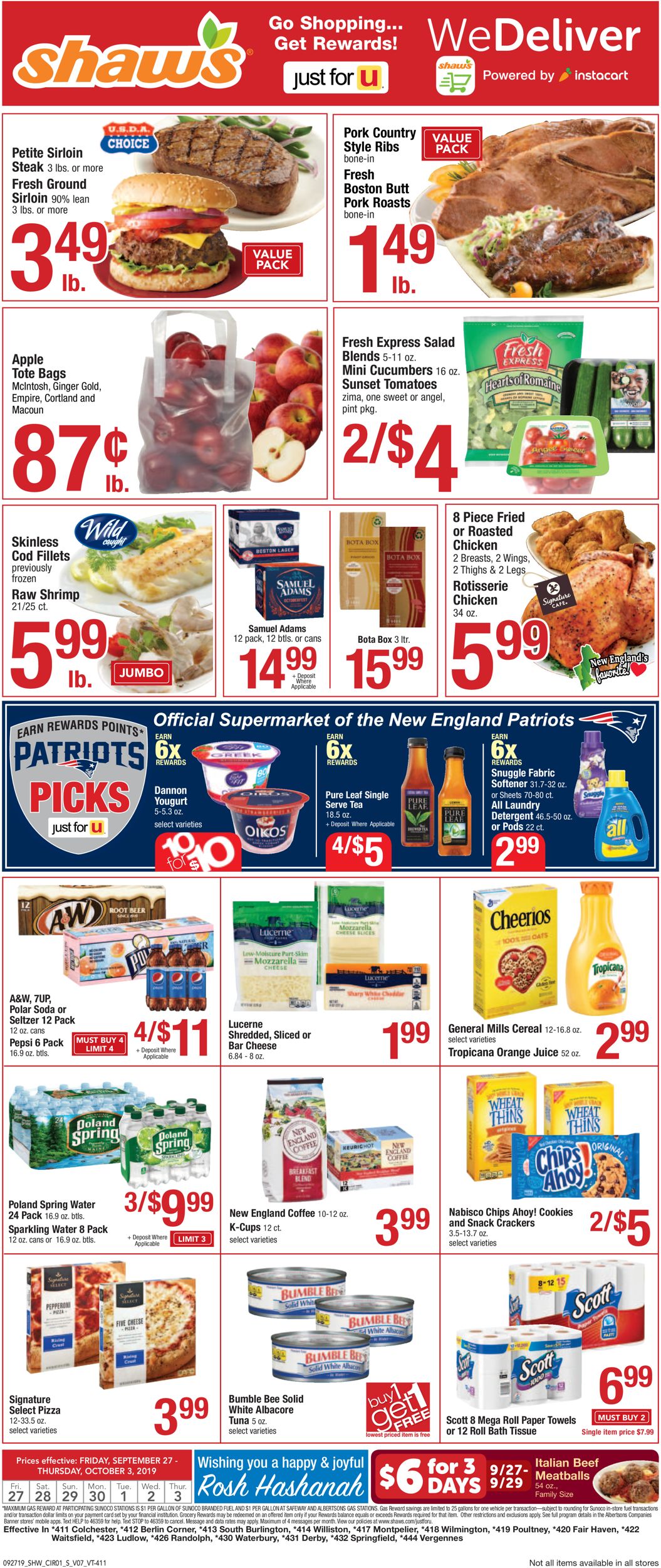 Catalogue Shaw’s from 09/27/2019