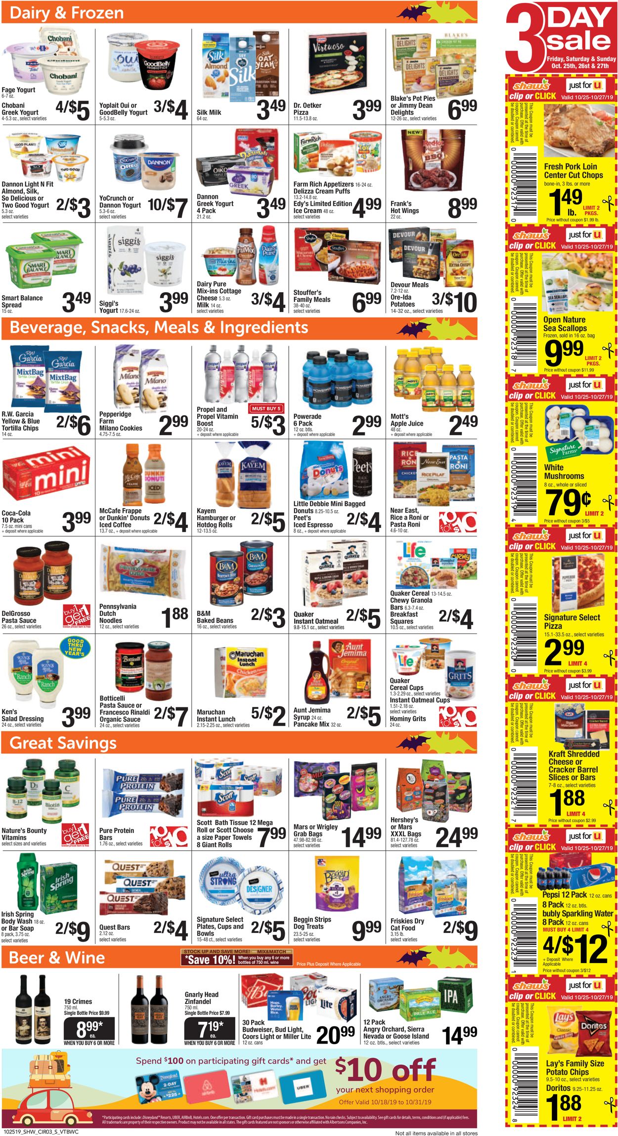 Catalogue Shaw’s from 10/25/2019