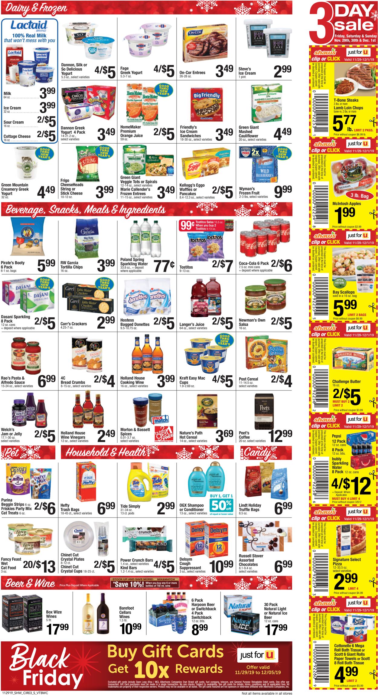 Catalogue Shaw’s - Holidays Ad 2019 from 11/29/2019