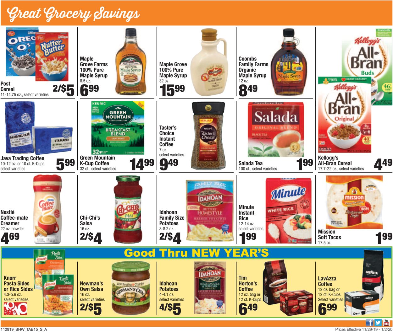 Catalogue Shaw’s - Holiday Ad 2019 from 11/29/2019