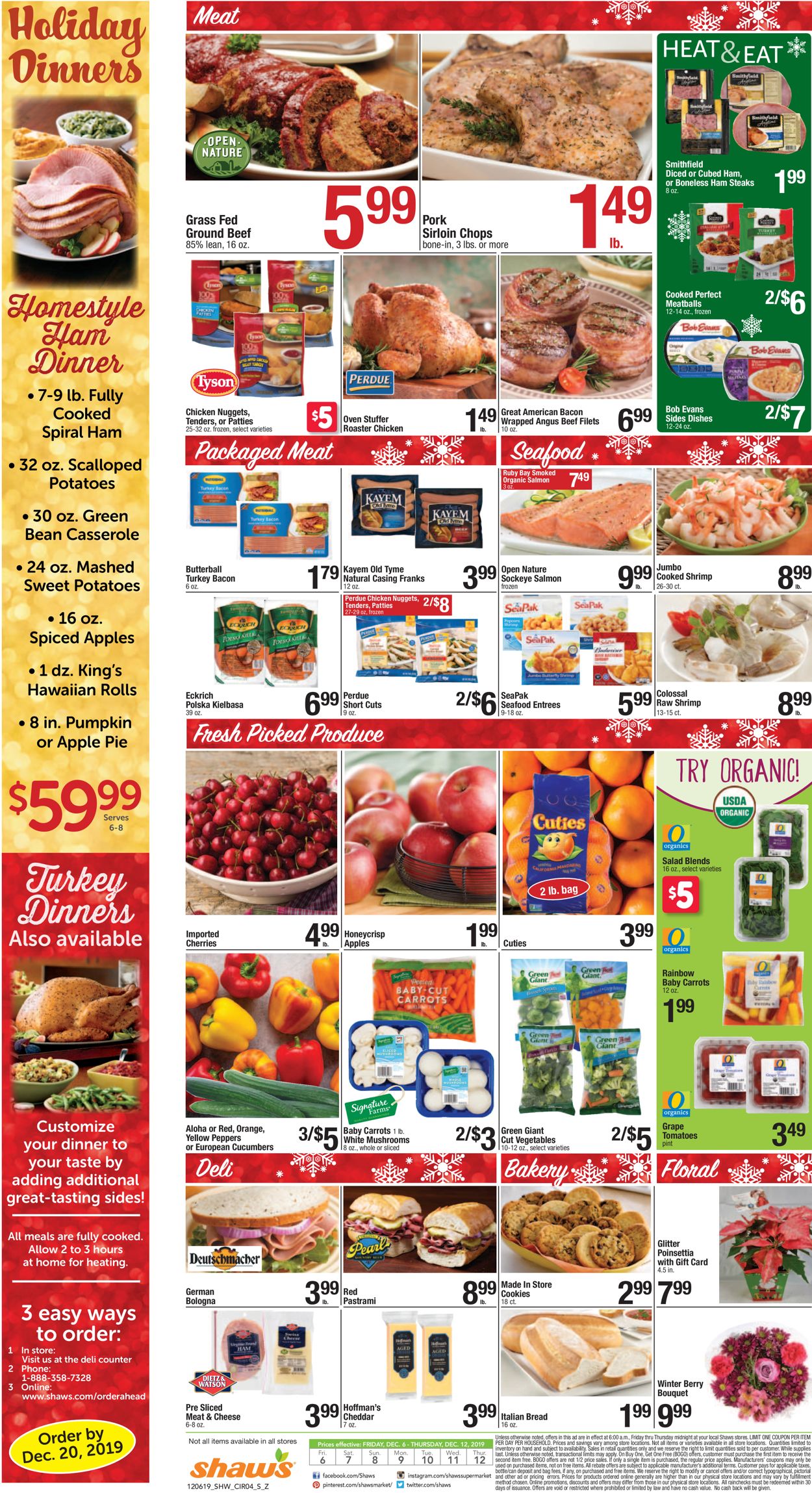 Catalogue Shaw’s - Holiday Ad 2019 from 12/06/2019