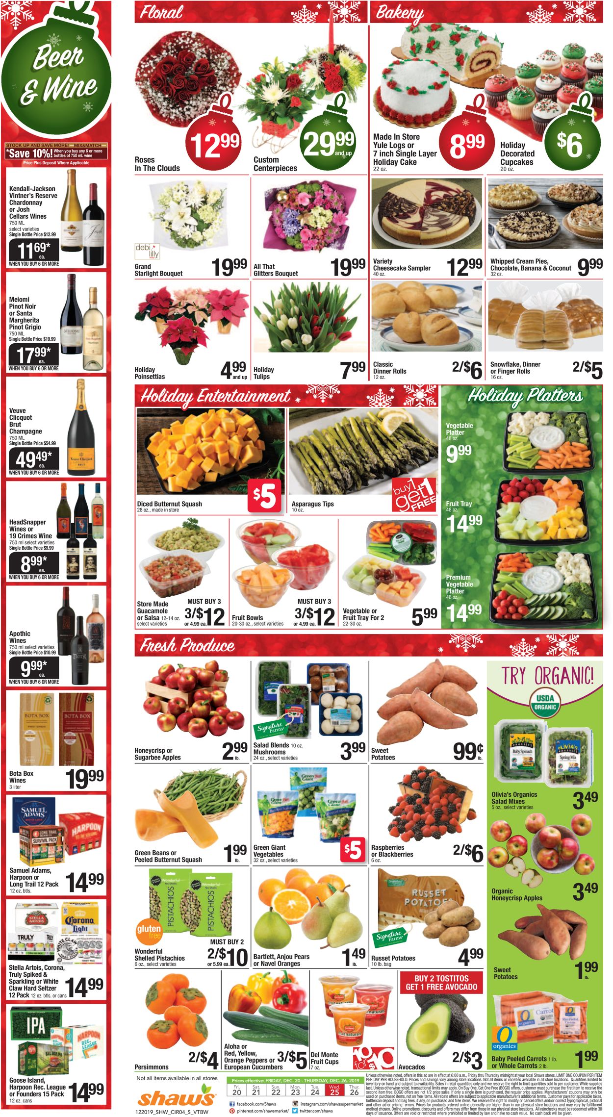Catalogue Shaw’s - Christmas Ad 2019 from 12/20/2019
