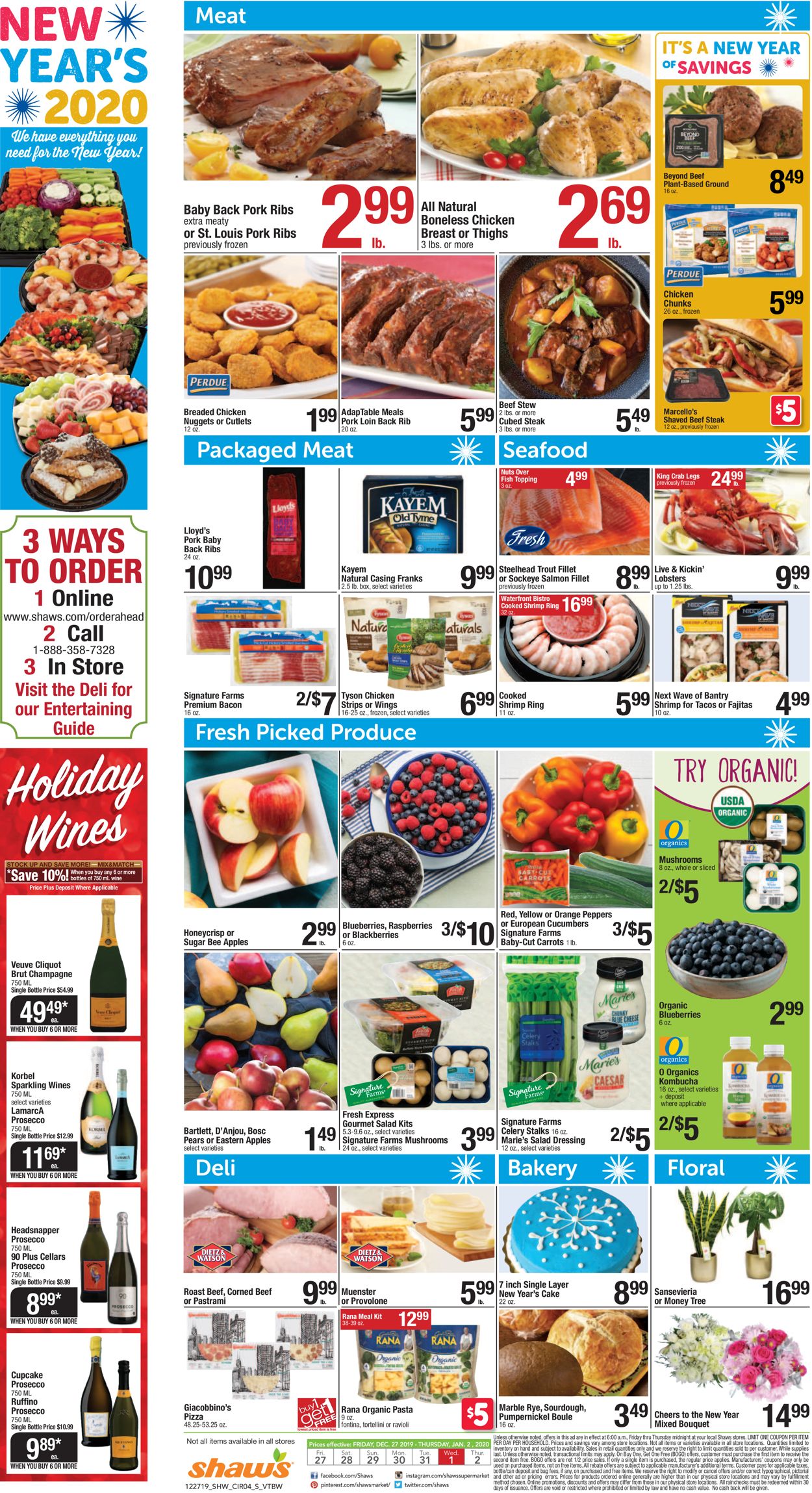 Catalogue Shaw’s from 12/27/2019