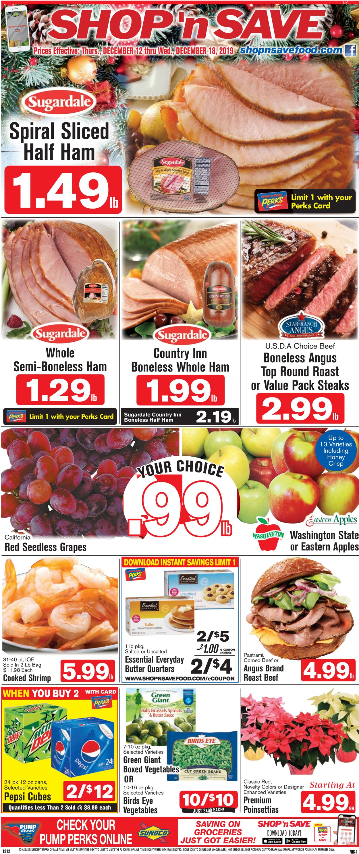 Catalogue Shop ‘n Save - Holiday Ad 2019 from 12/12/2019