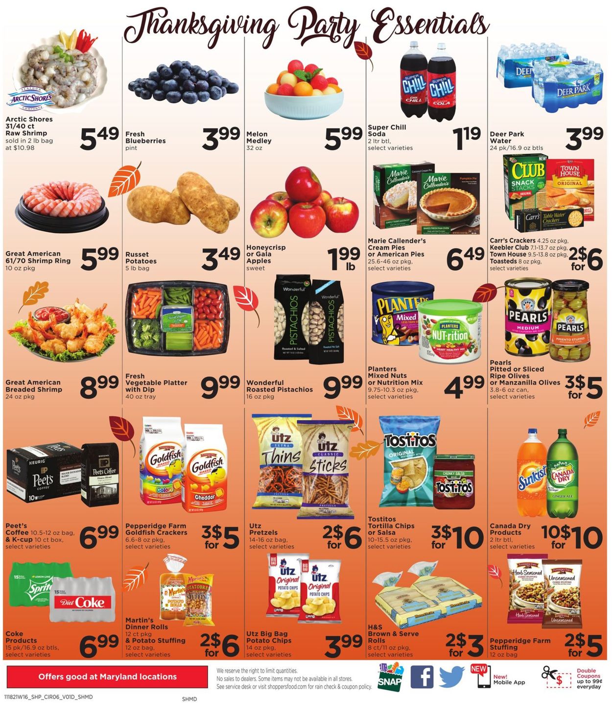 Catalogue Shoppers Food & Pharmacy THANKSGIVING 2021 from 11/18/2021