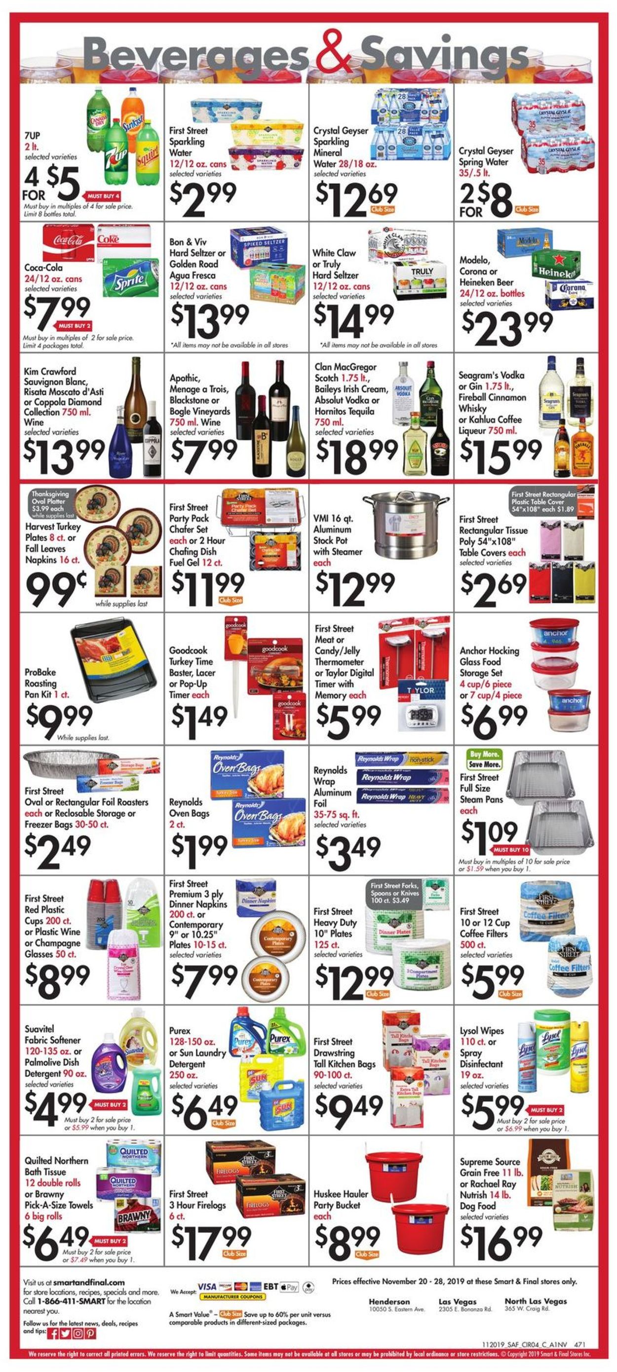 Catalogue Smart and Final - Thanksgiving Ad 2019 from 11/20/2019
