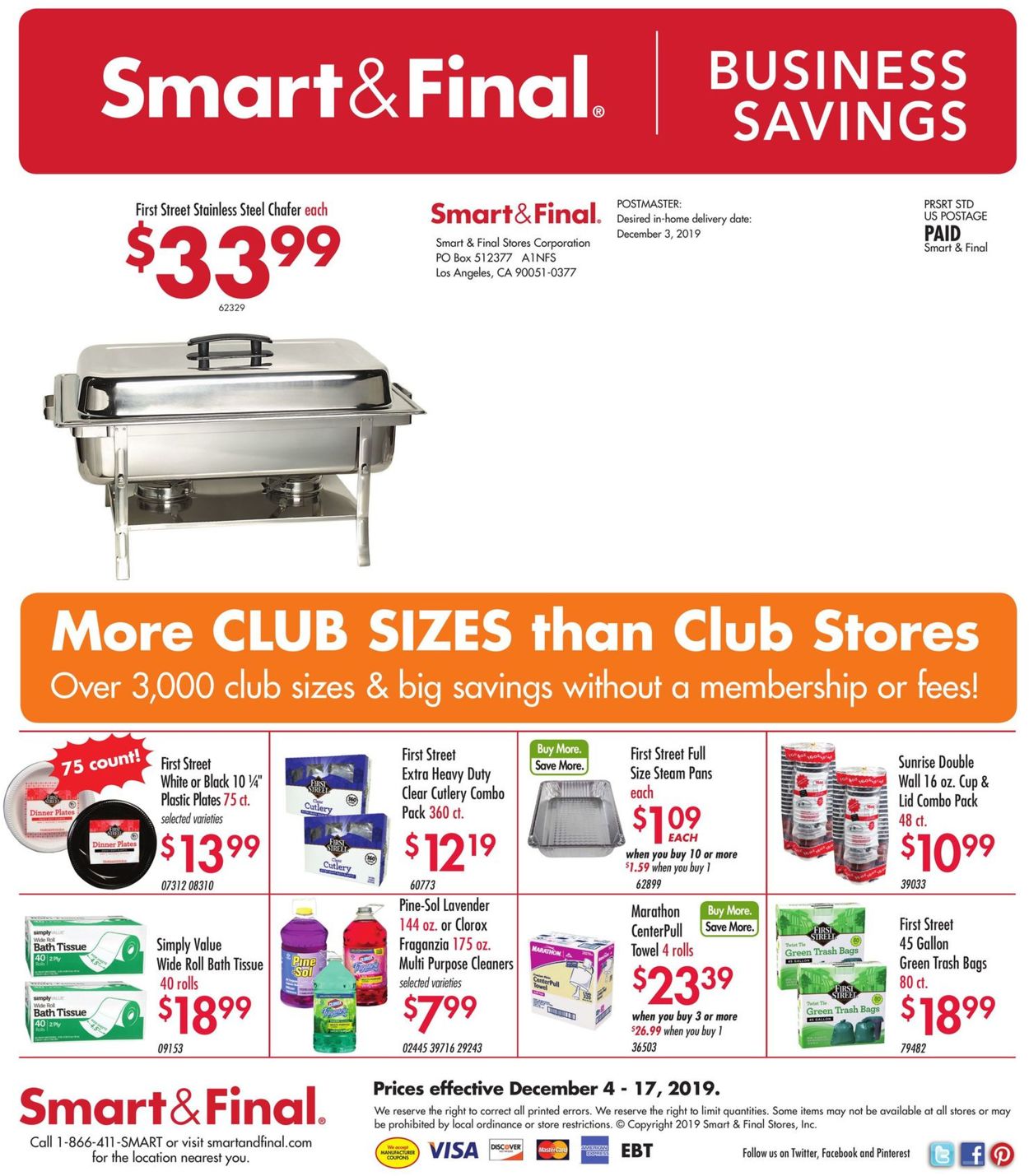Catalogue Smart and Final - Holiday Ad 2019 from 12/04/2019