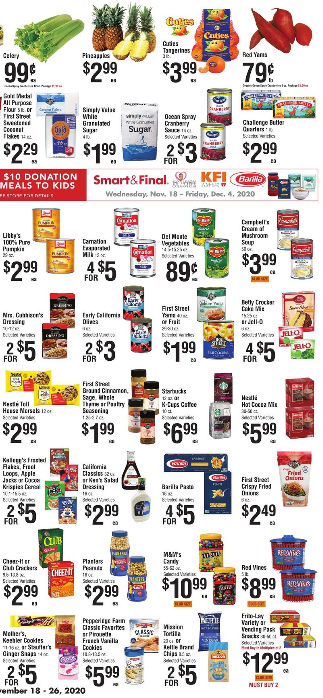 Catalogue Smart and Final Thanksgiving ad 2020 from 11/18/2020