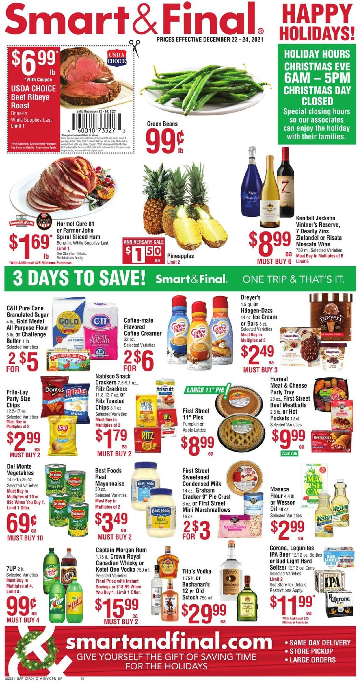 Catalogue Smart and Final HOLIDAY AD 2021 from 12/22/2021