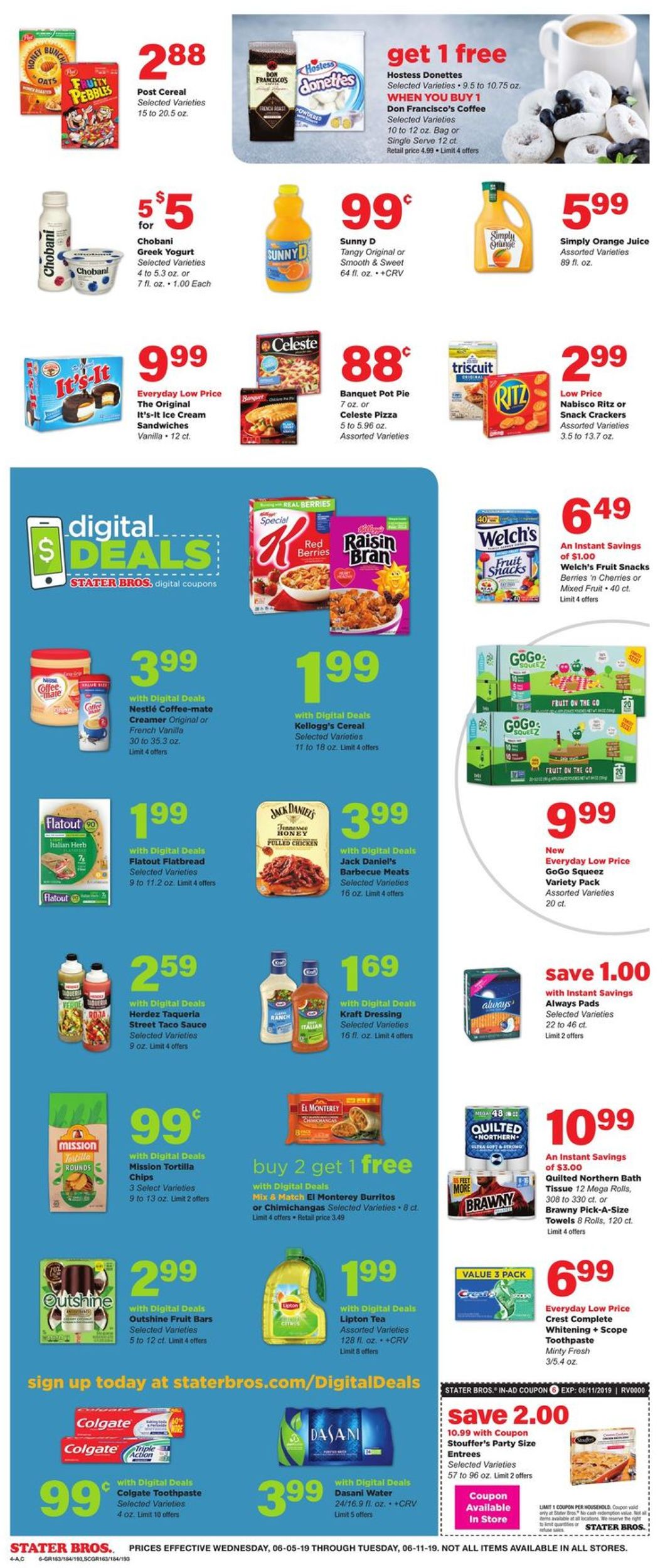Catalogue Stater Bros. from 06/05/2019