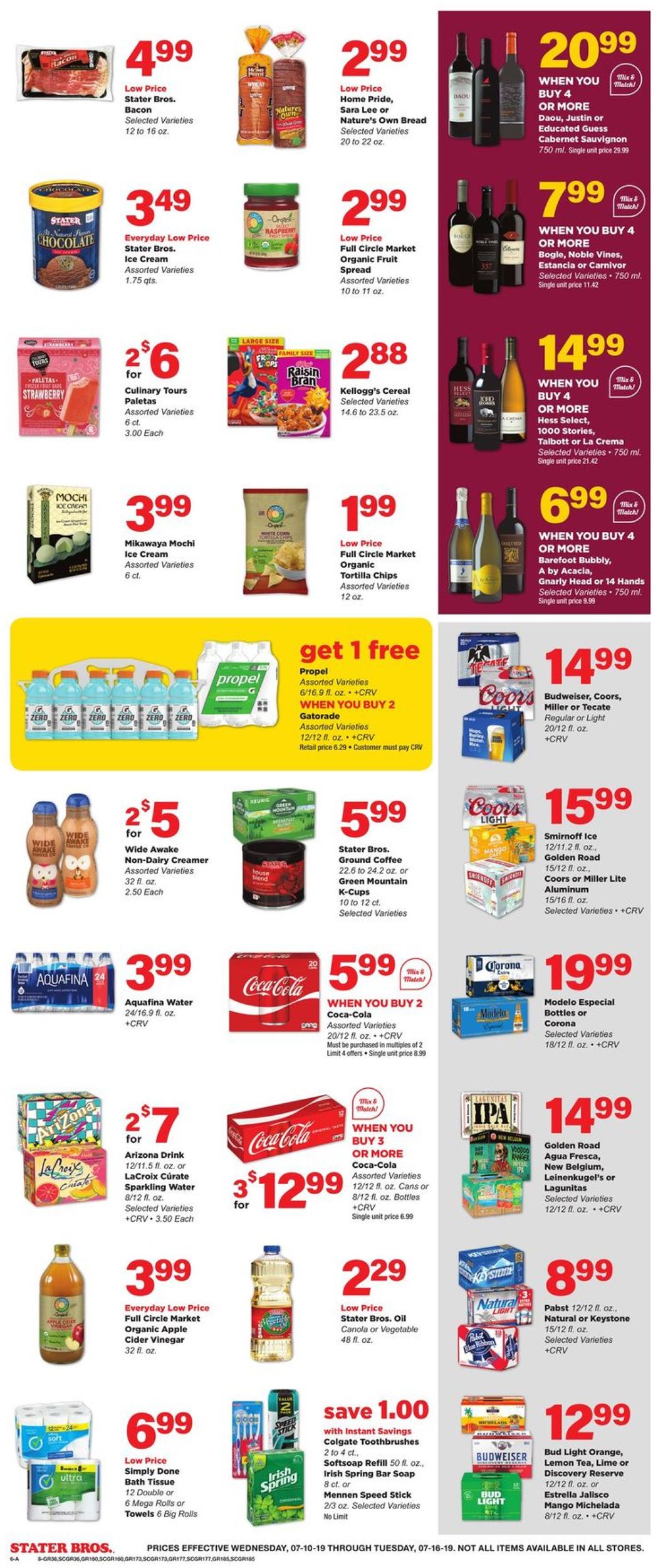Catalogue Stater Bros. from 07/10/2019