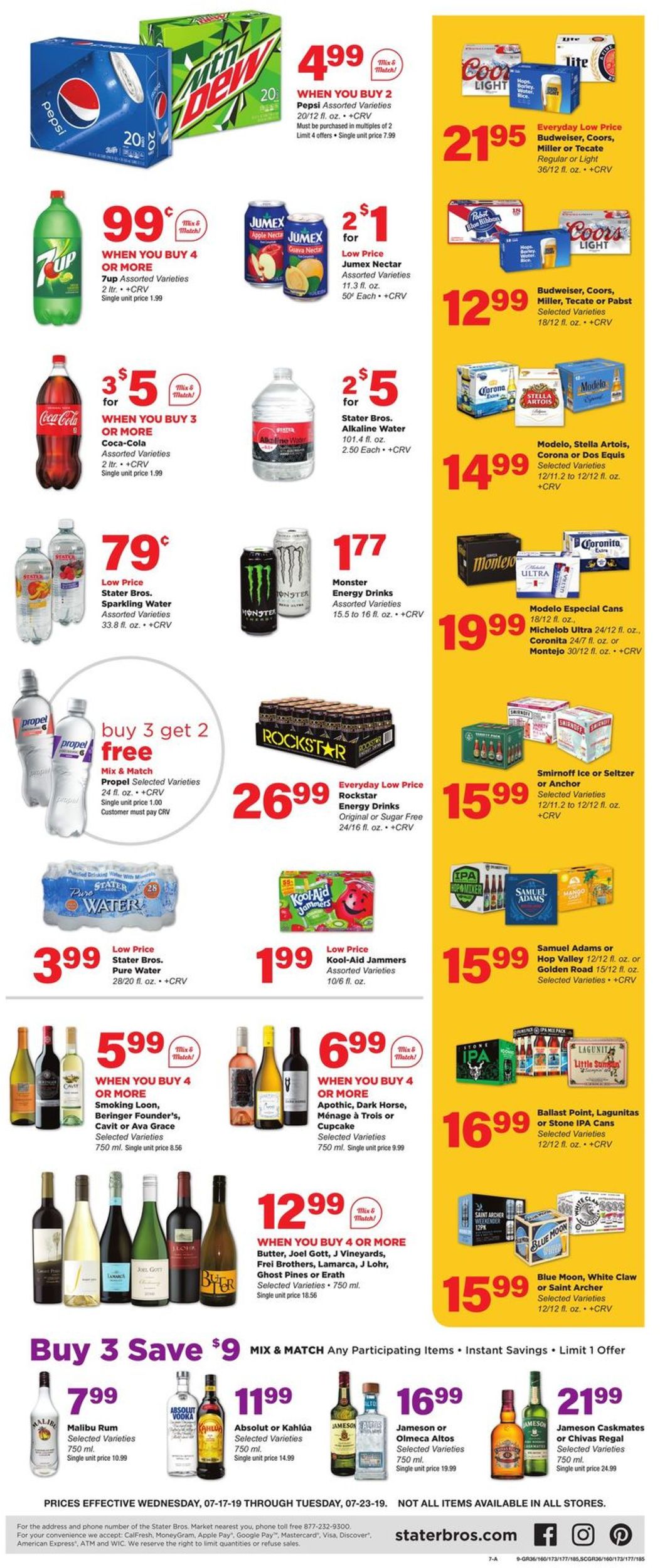 Catalogue Stater Bros. from 07/17/2019