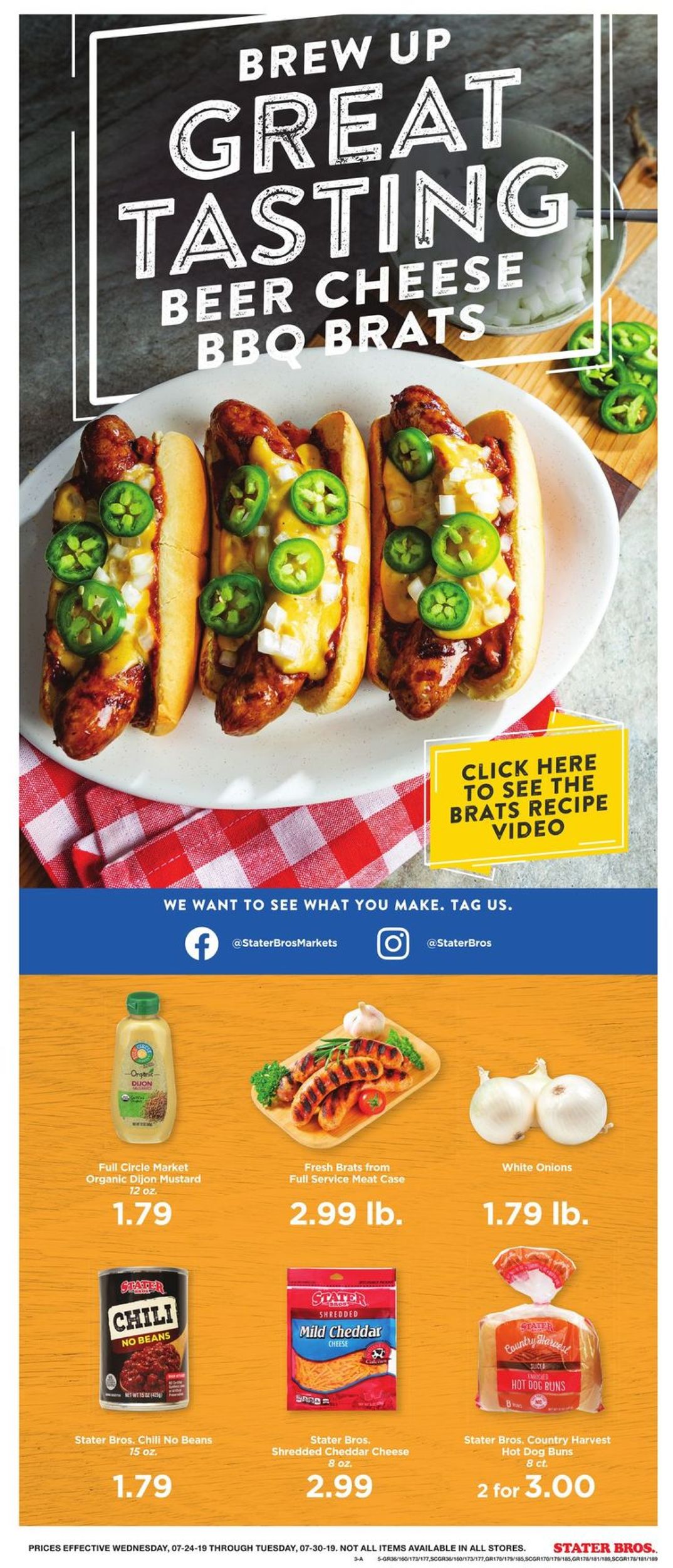 Catalogue Stater Bros. from 07/24/2019