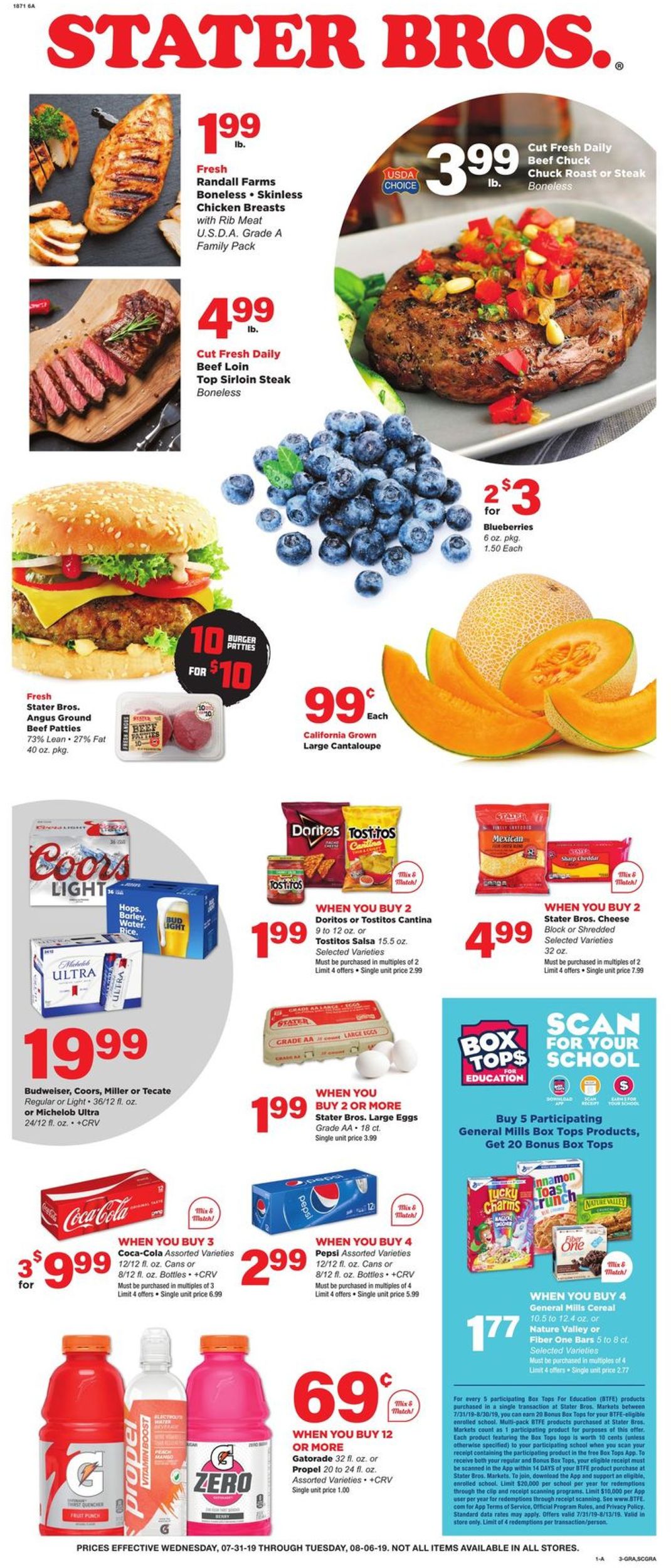Catalogue Stater Bros. from 07/31/2019