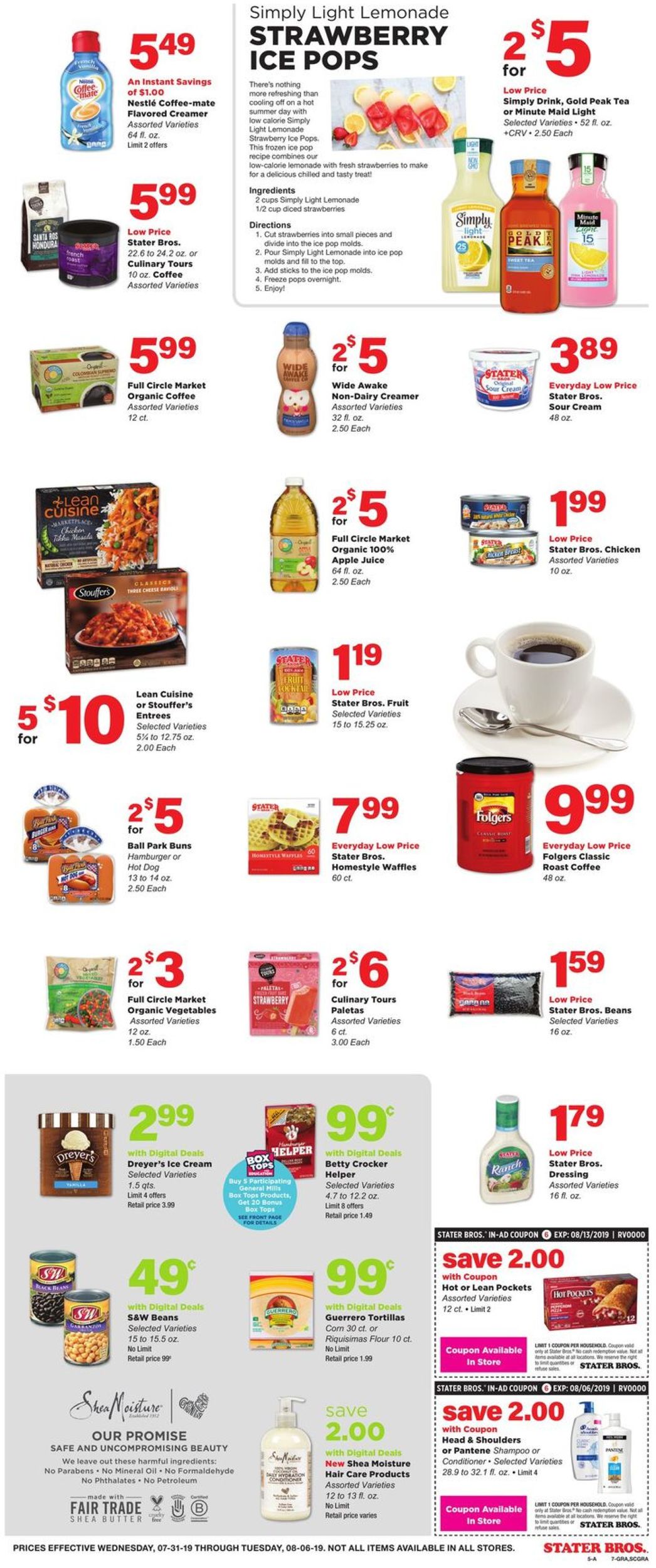 Catalogue Stater Bros. from 07/31/2019
