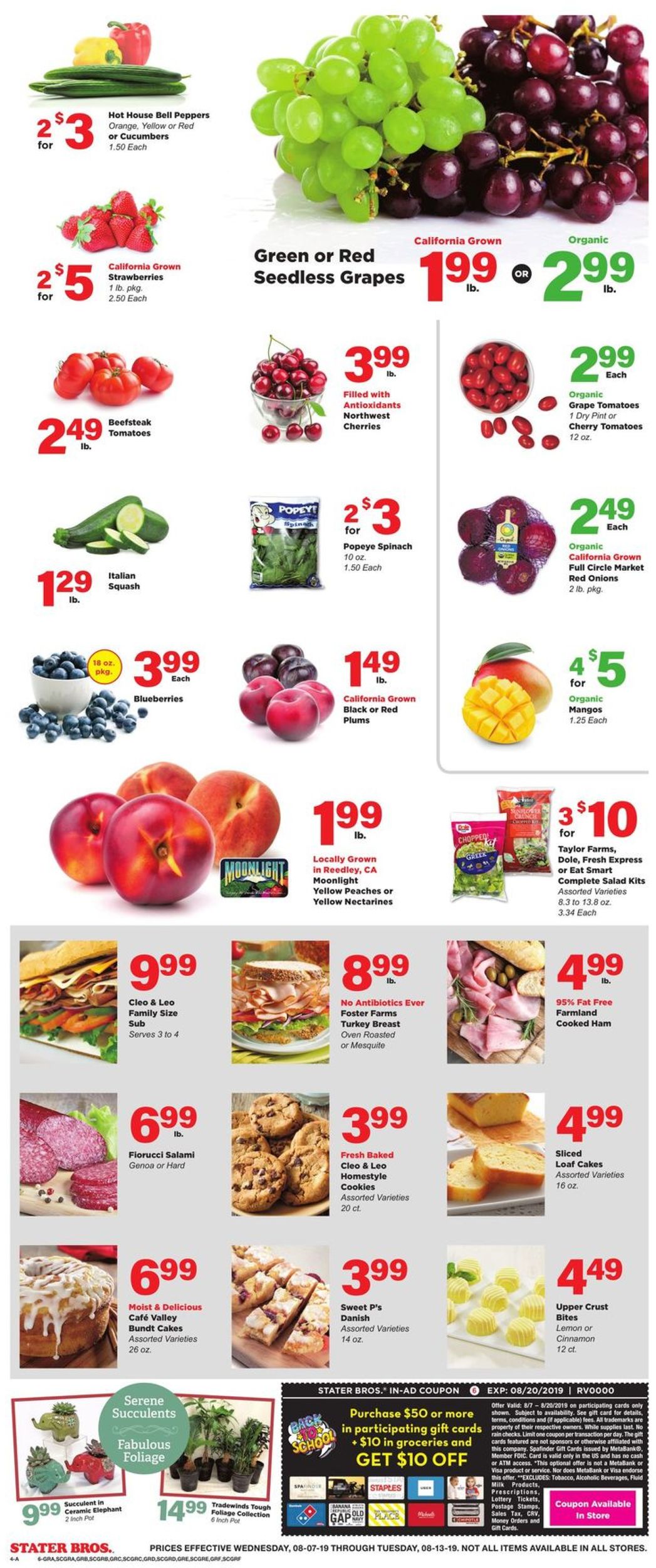Catalogue Stater Bros. from 08/07/2019