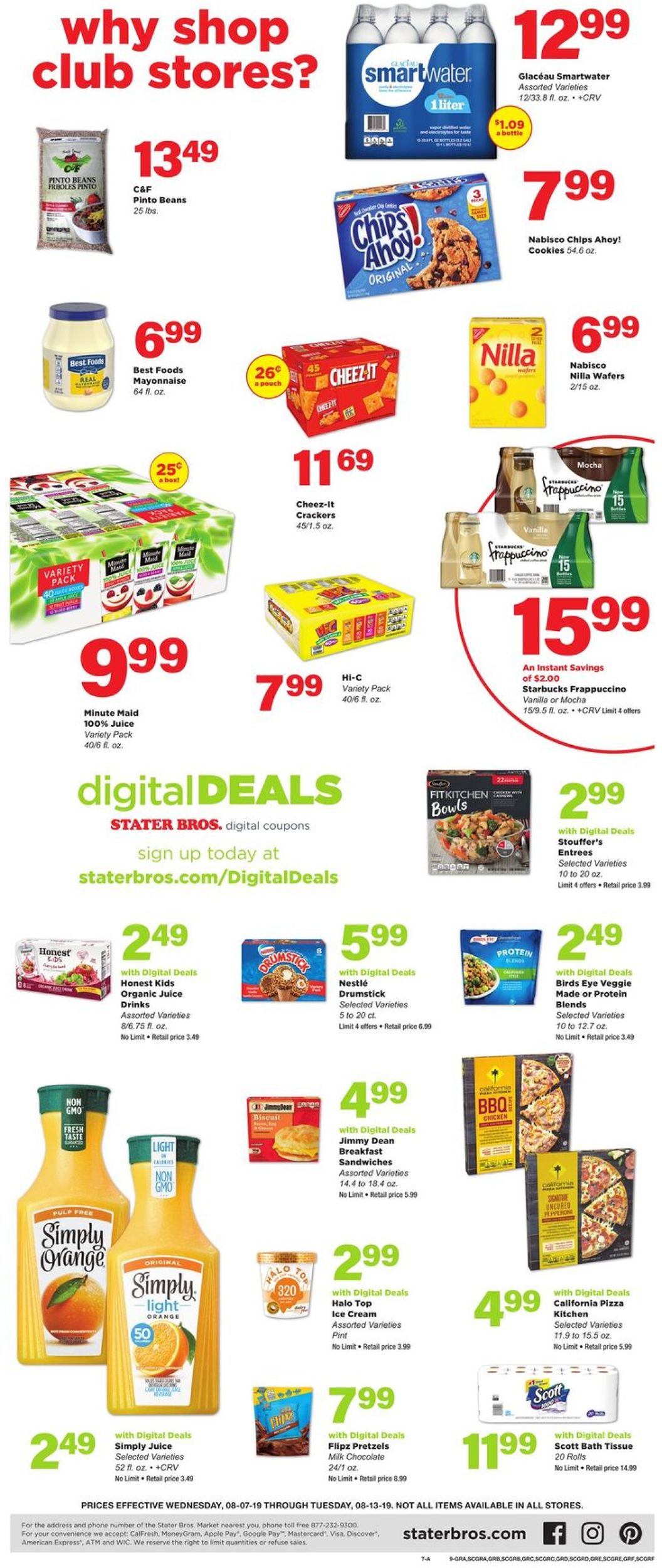 Catalogue Stater Bros. from 08/07/2019