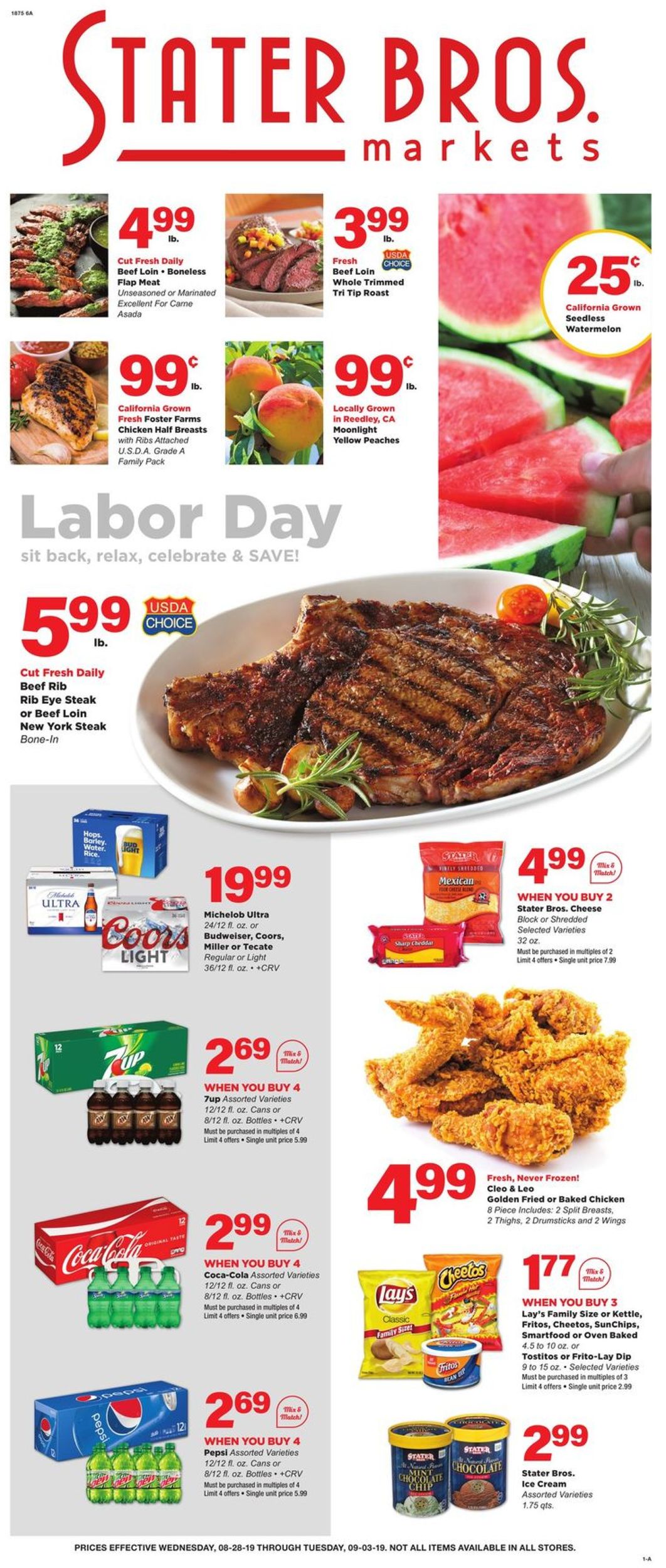 Catalogue Stater Bros. from 08/28/2019
