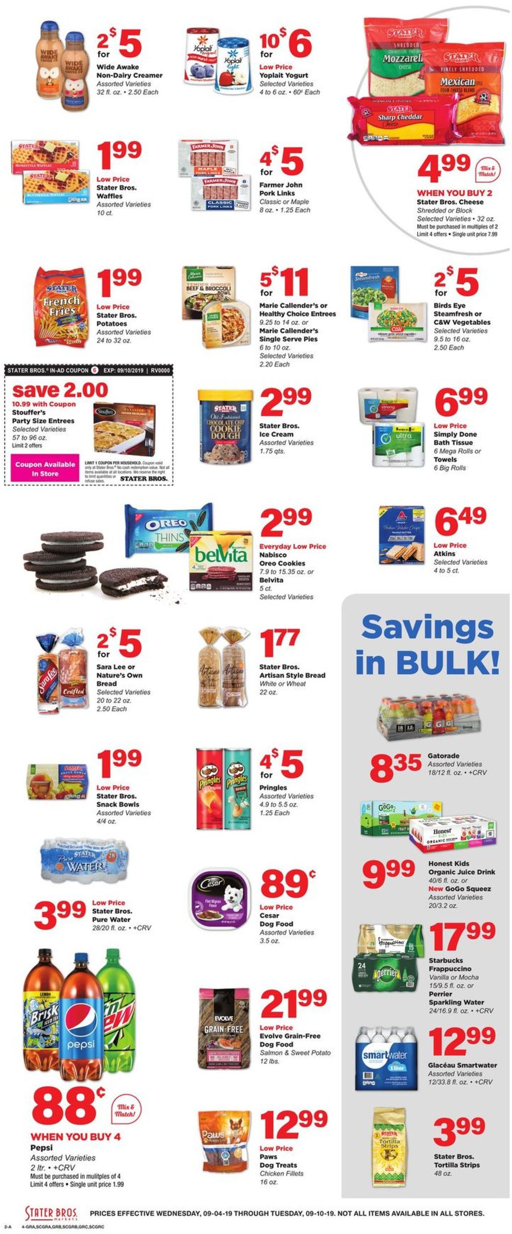 Catalogue Stater Bros. from 09/04/2019