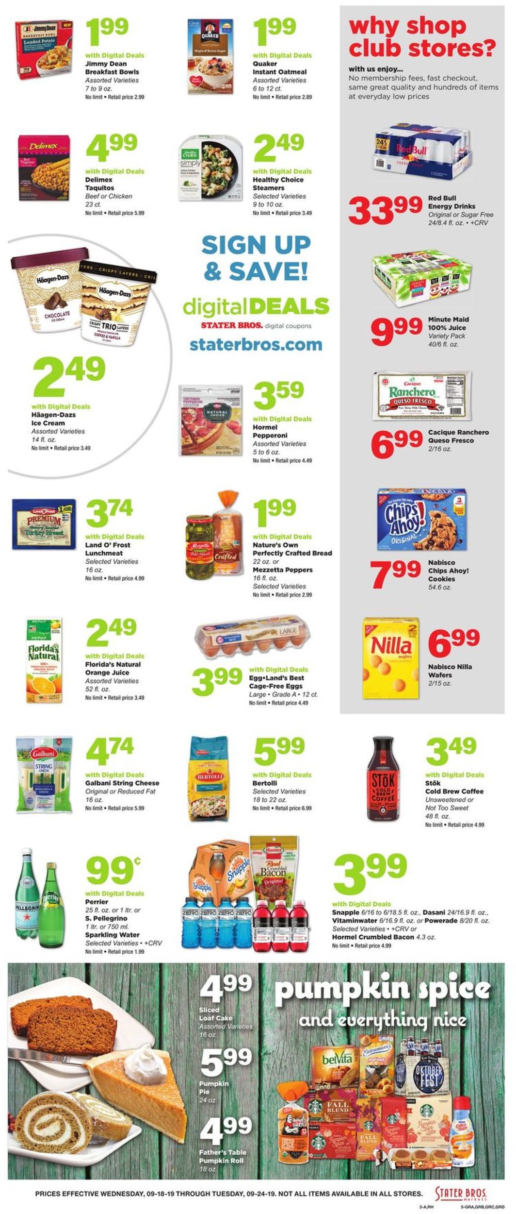 Catalogue Stater Bros. from 09/18/2019