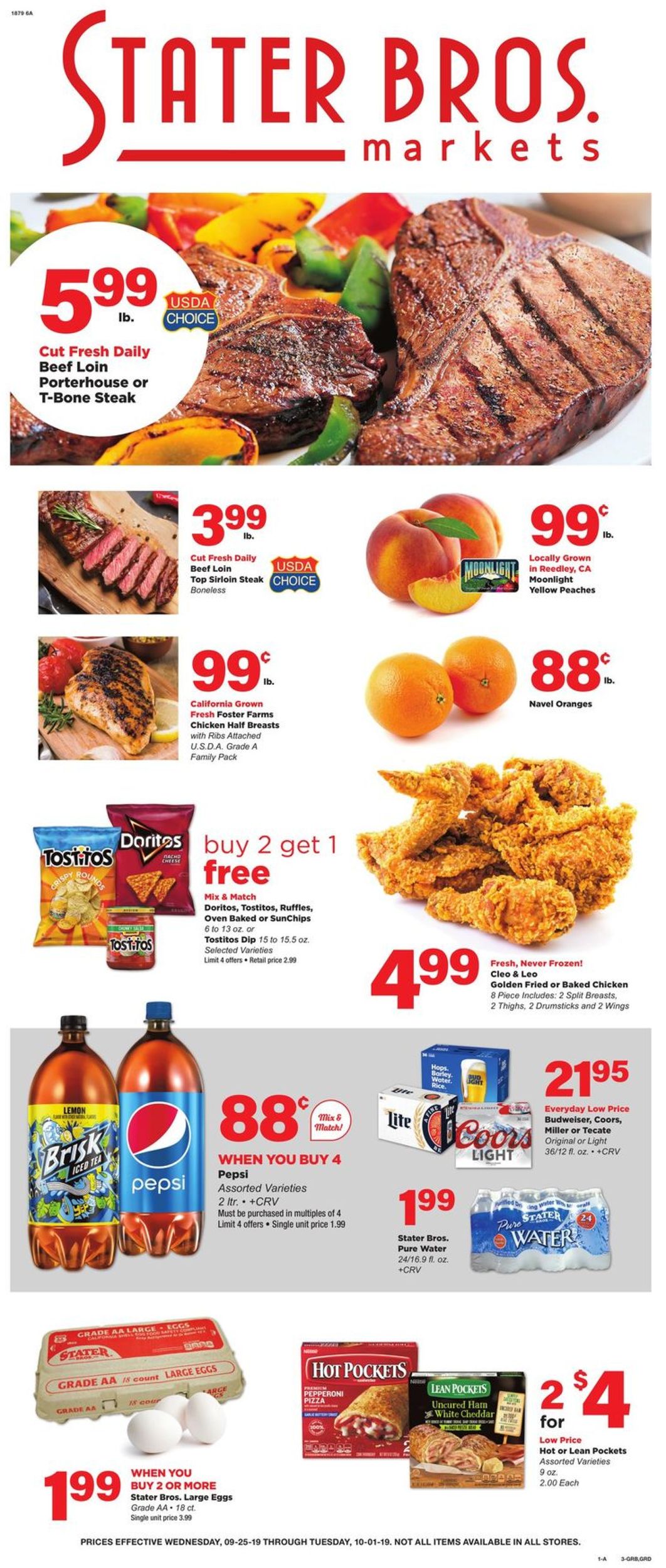 Catalogue Stater Bros. from 09/25/2019
