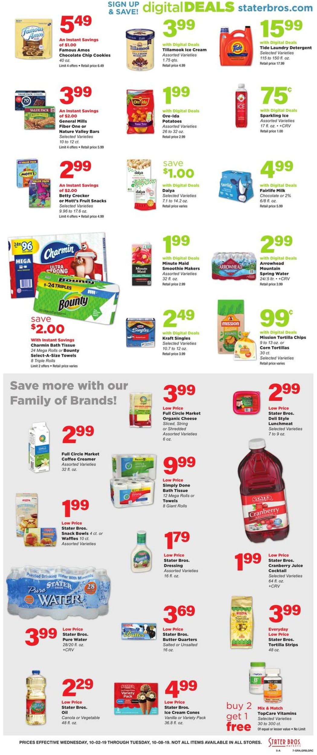 Catalogue Stater Bros. from 10/02/2019