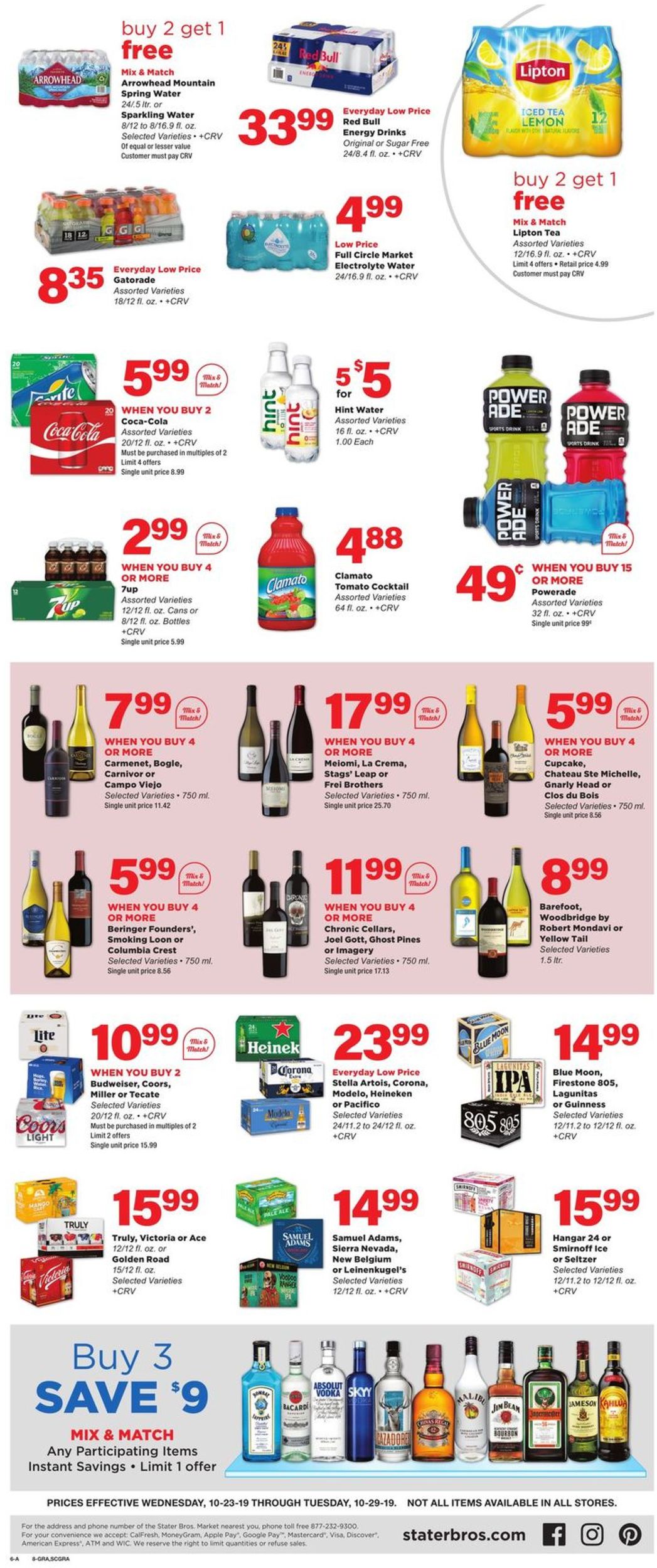 Catalogue Stater Bros. from 10/23/2019