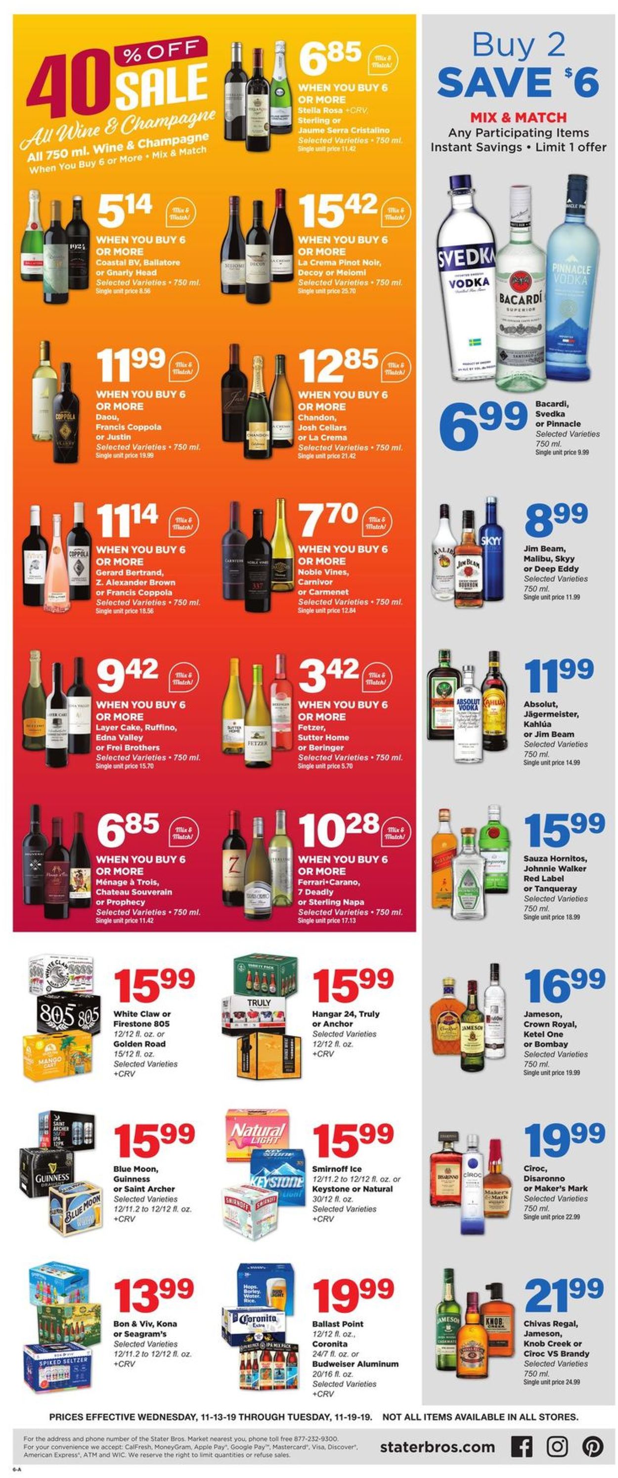 Catalogue Stater Bros. from 11/13/2019