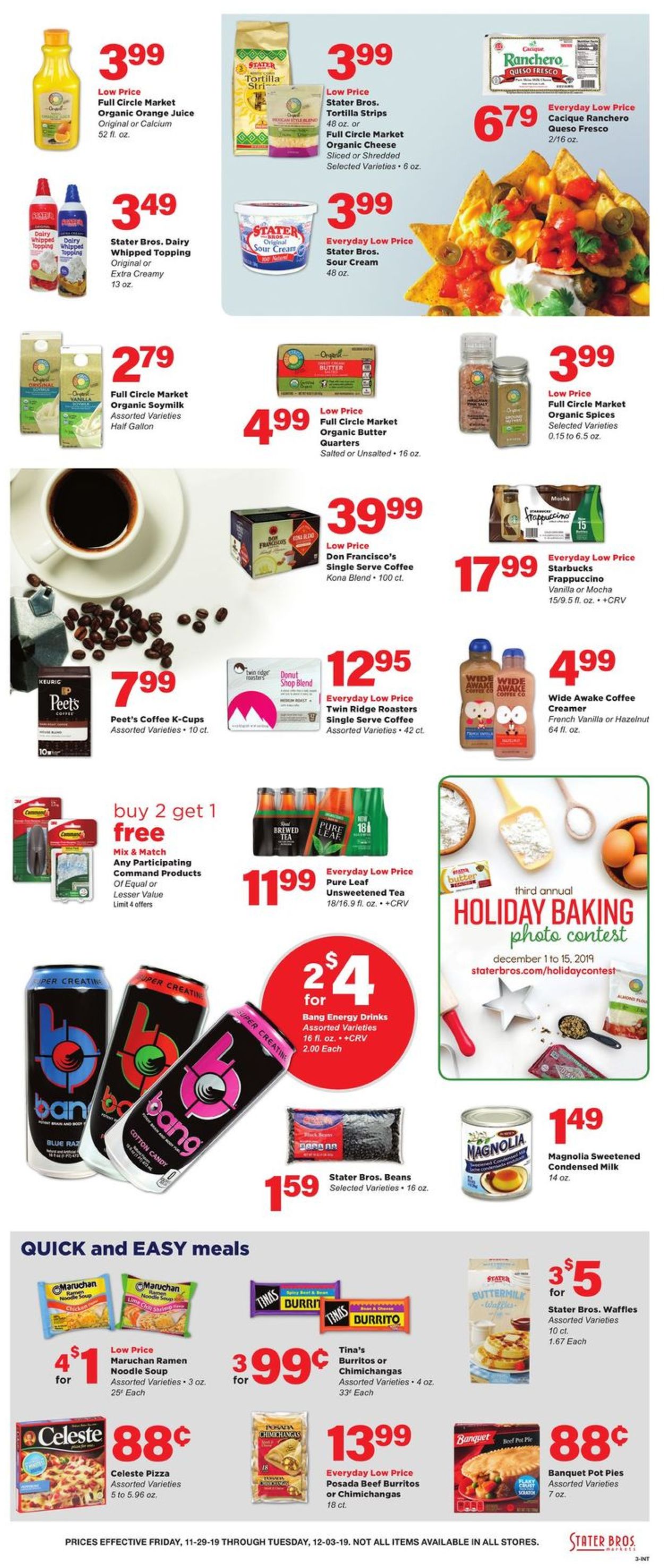 Catalogue Stater Bros. from 11/29/2019