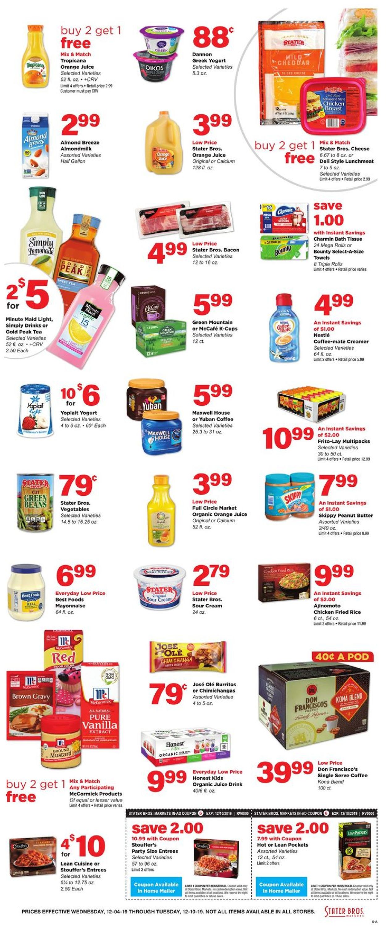 Catalogue Stater Bros. from 12/04/2019
